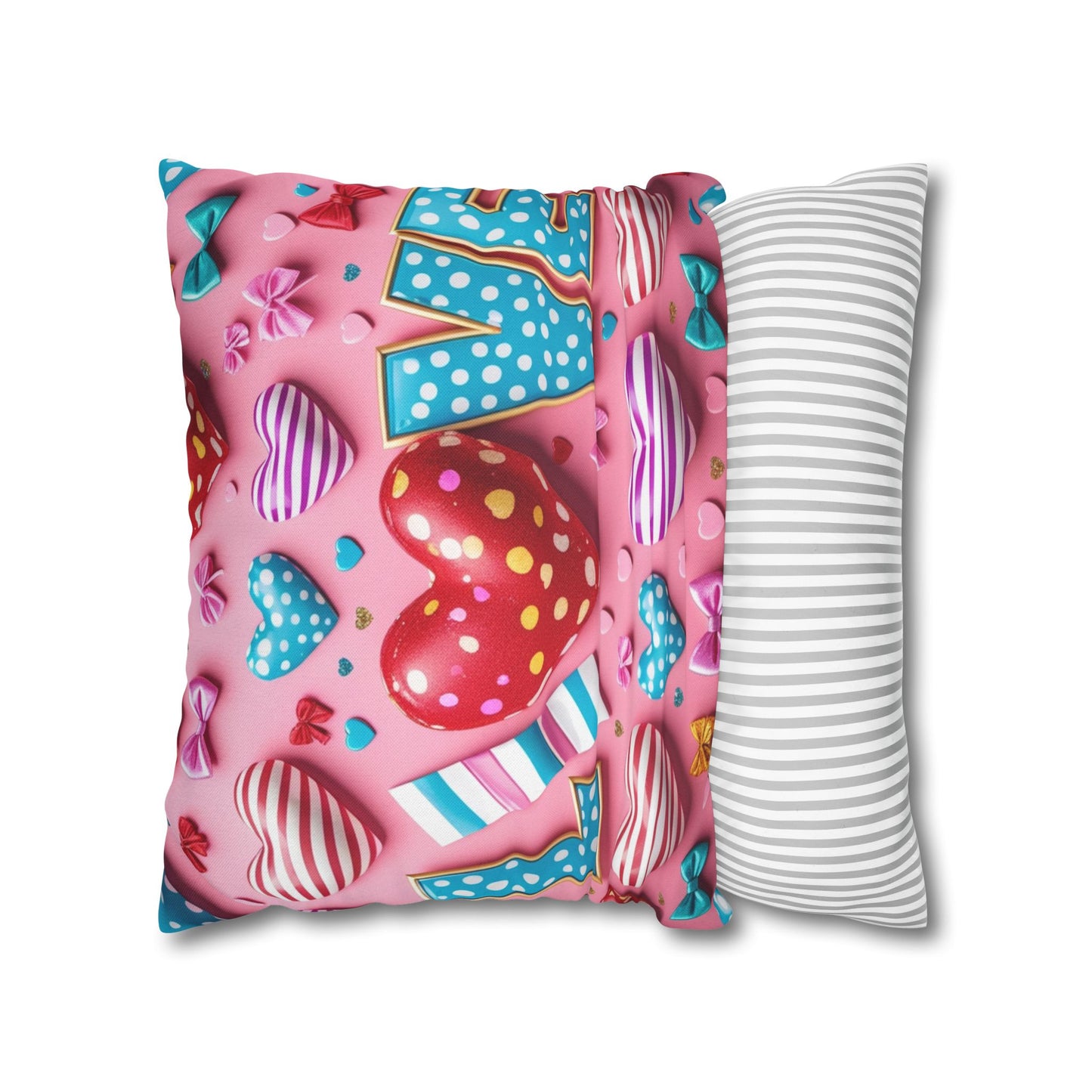 Colorful Love Heart Pillowcase