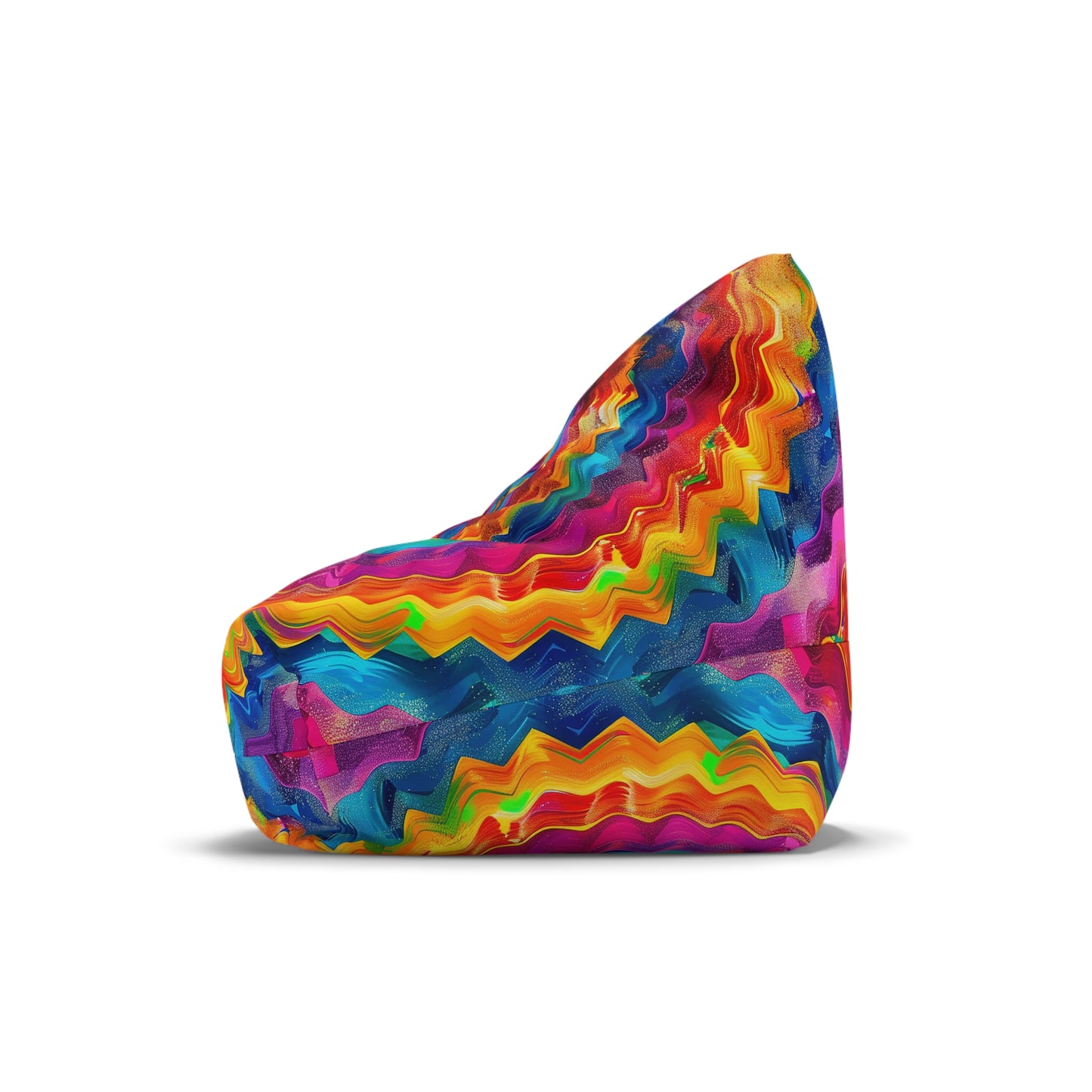 Colorful Zigzag Bean Bag Chair Cover