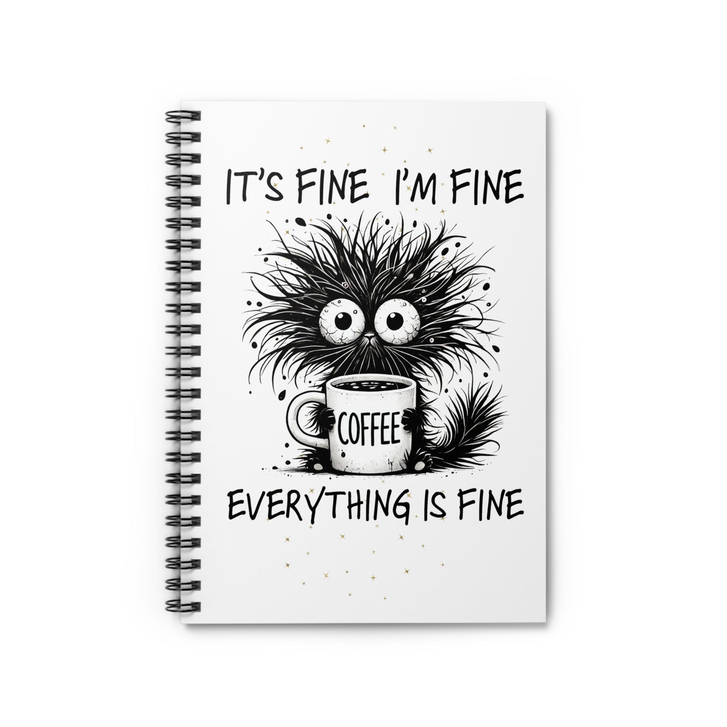 Funny Coffee-Themed Spiral Notebook