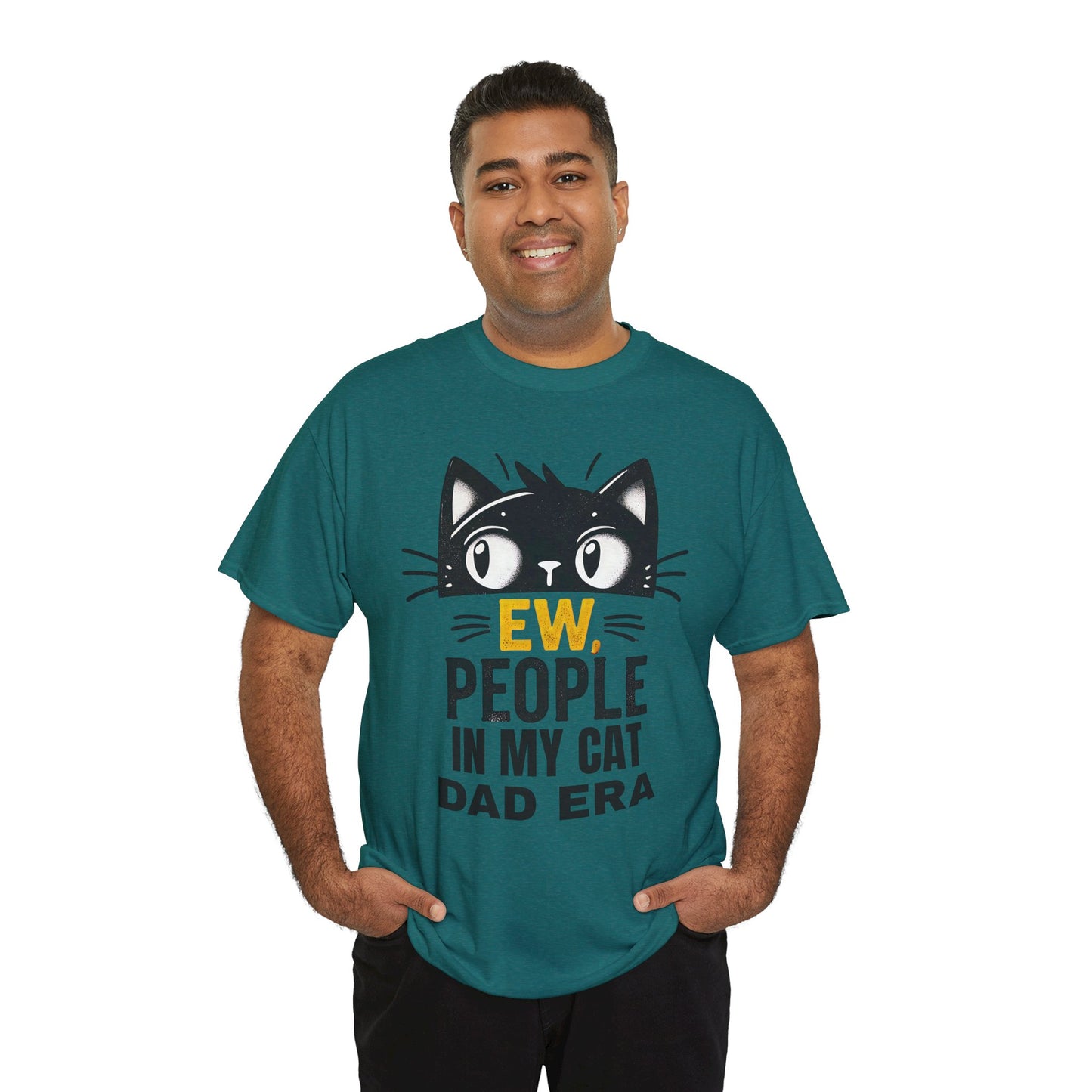 PEOPLE IN MY CAT DAD ERA Unisex Heavy Cotton Tee