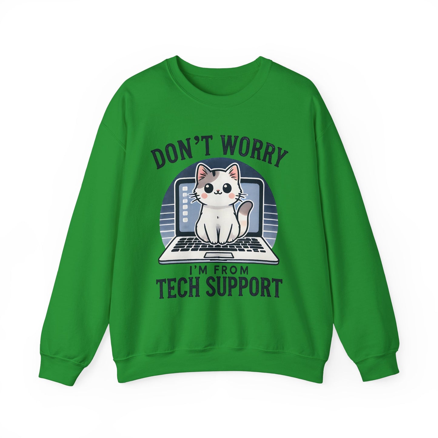 Cat Tech Support Crewneck Sweatshirt