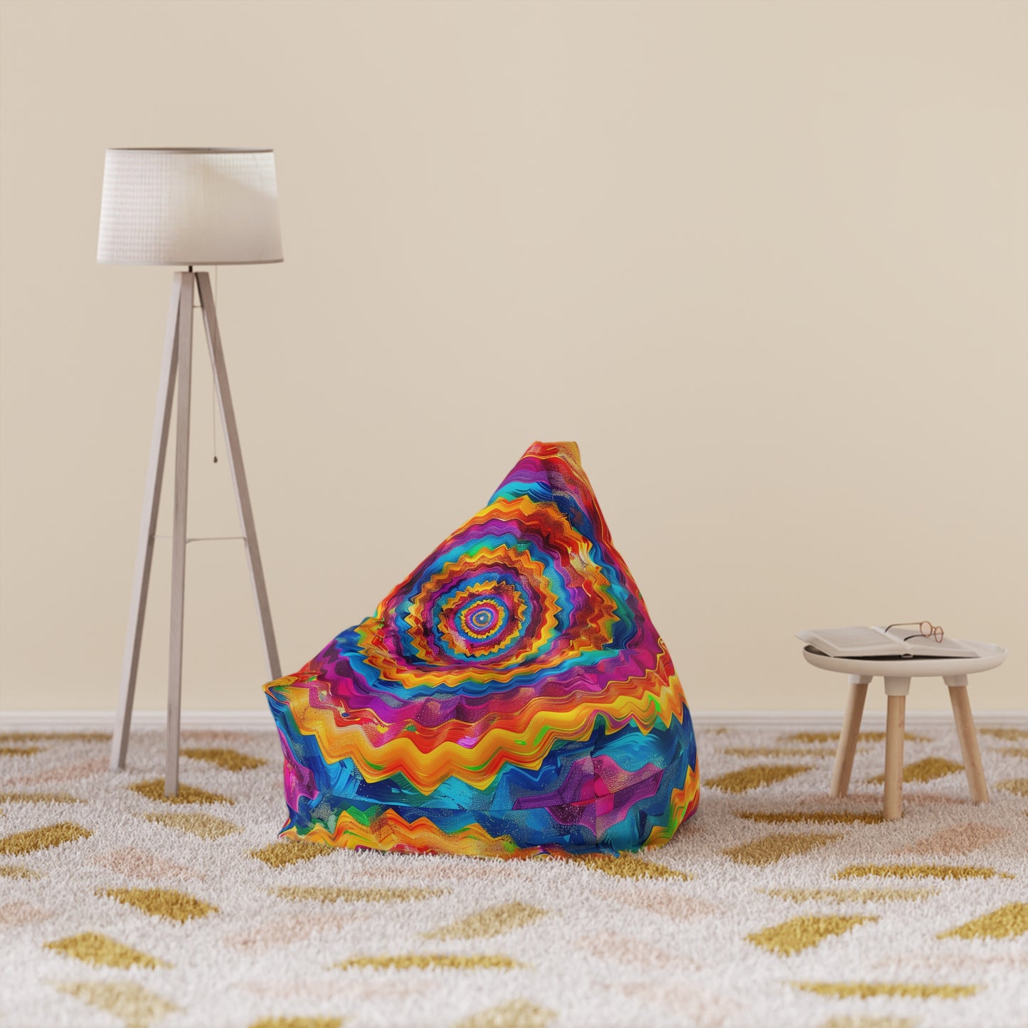 Colorful Zigzag Bean Bag Chair Cover