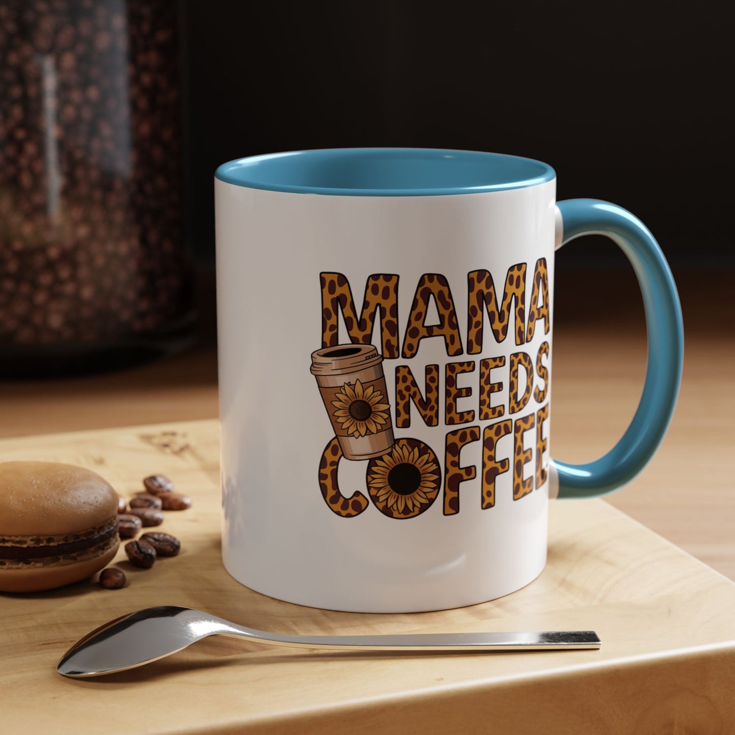 Mama Needs Coffee Accent Mug