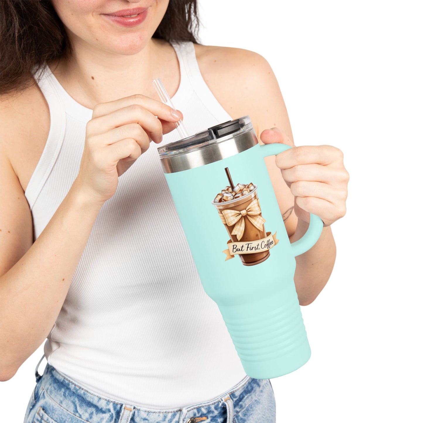 But First Coffee Insulated Travel Mug