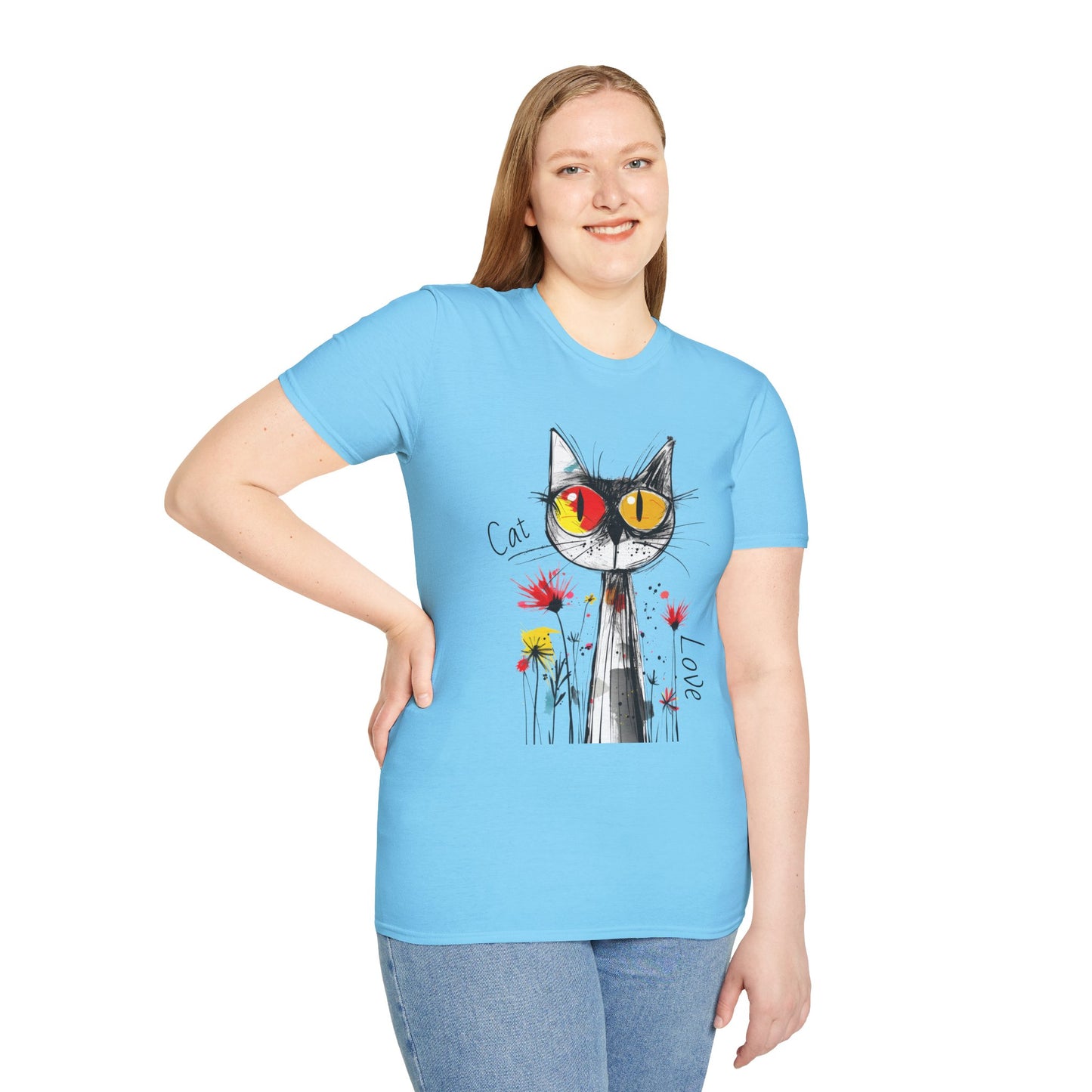 Cat Love Unisex Softstyle T-Shirt