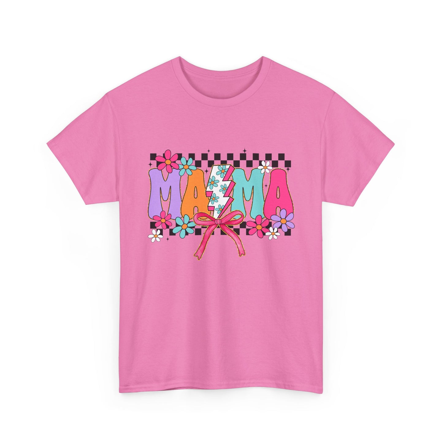 Colorful 'Mama' Floral Unisex Heavy Cotton Tee