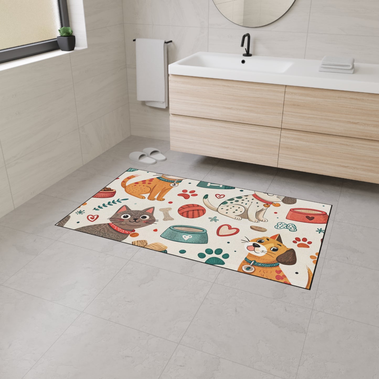 Cute Pet Themed Heavy Duty Floor Mat