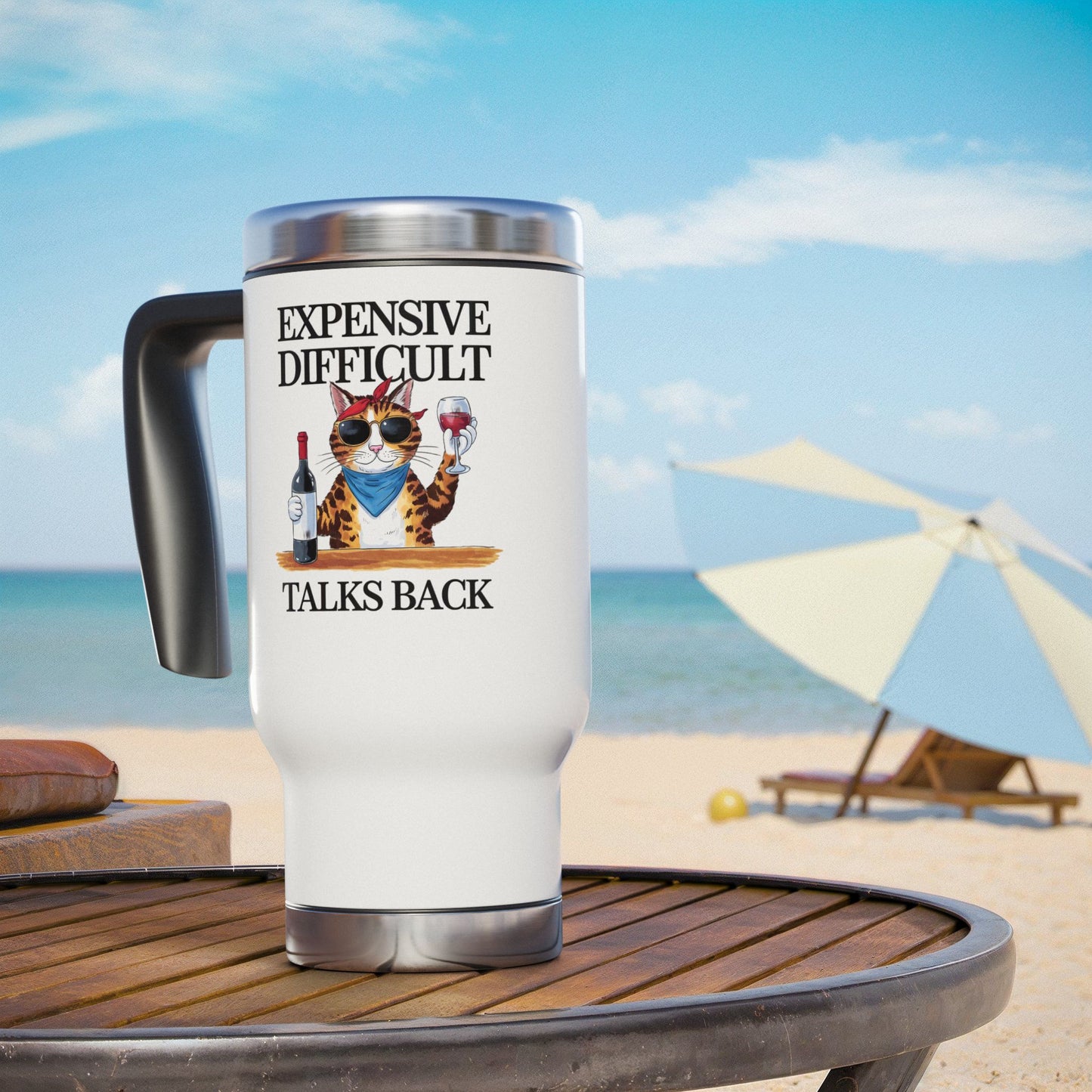 Funny Cat Travel Mug