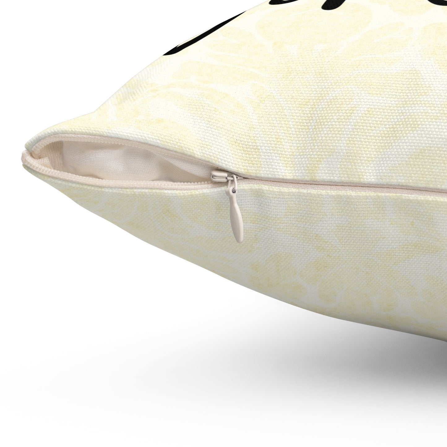 Family Quote Spun Polyester Square Pillow