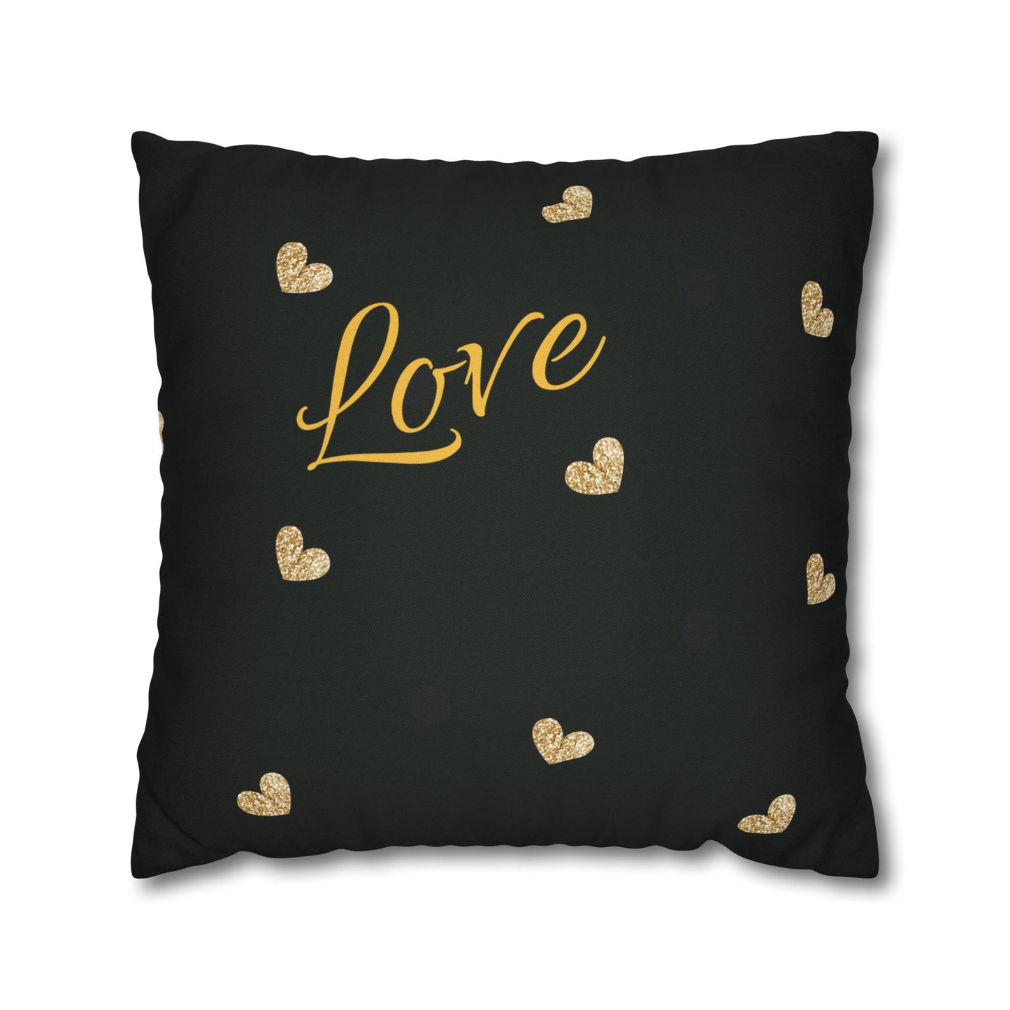 Love Hearts Spun Polyester Square Pillowcase