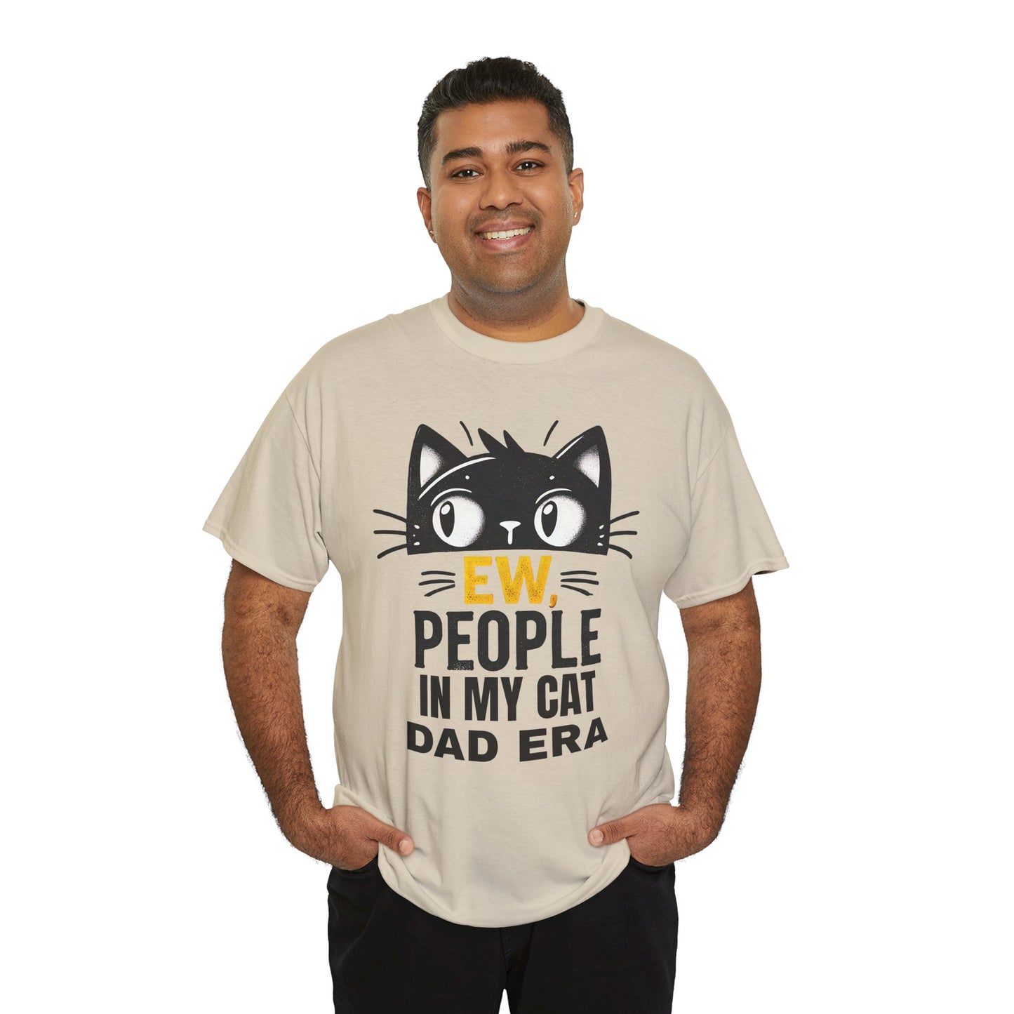 PEOPLE IN MY CAT DAD ERA Unisex Heavy Cotton Tee