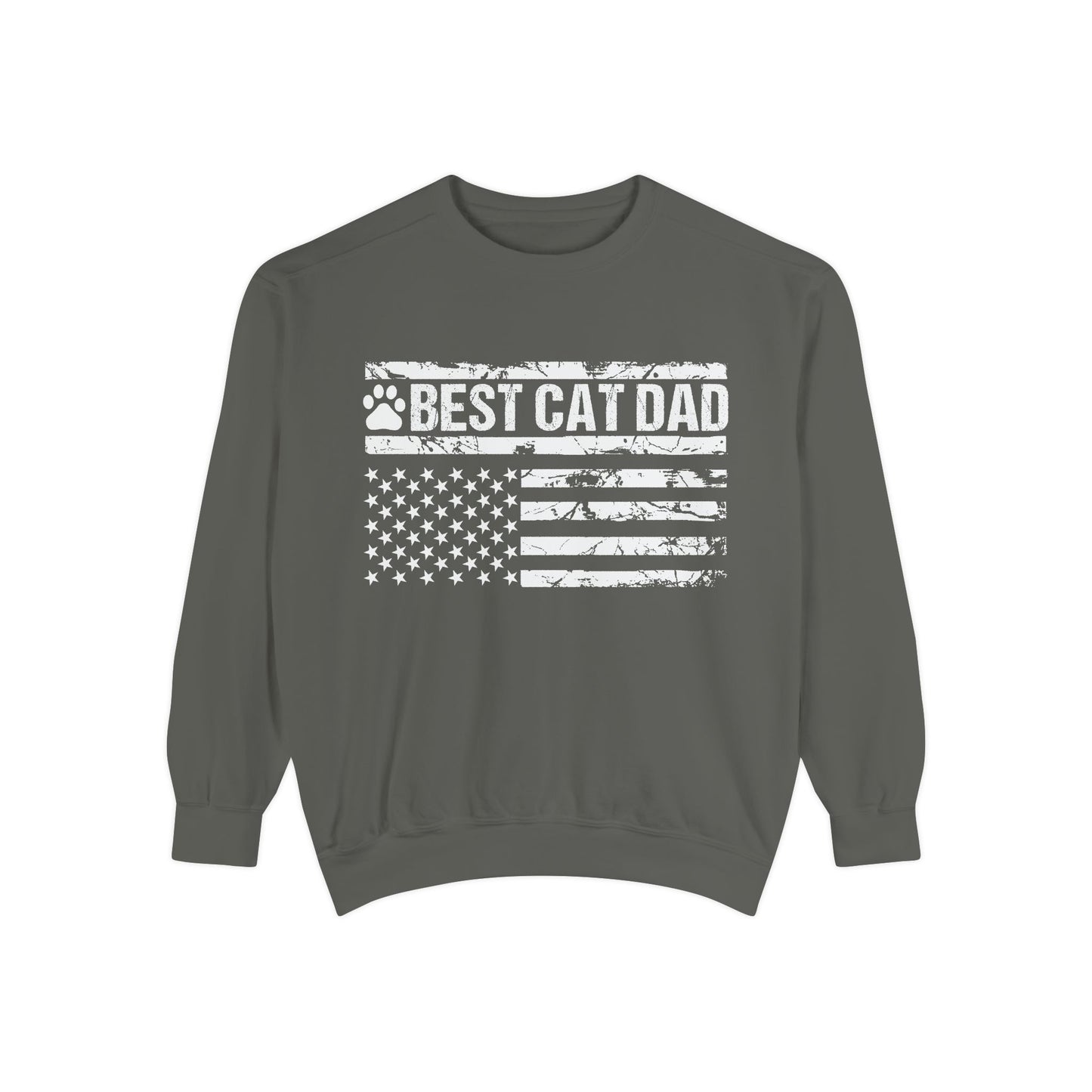 Best Cat Dad Unisex Garment-Dyed Sweatshirt