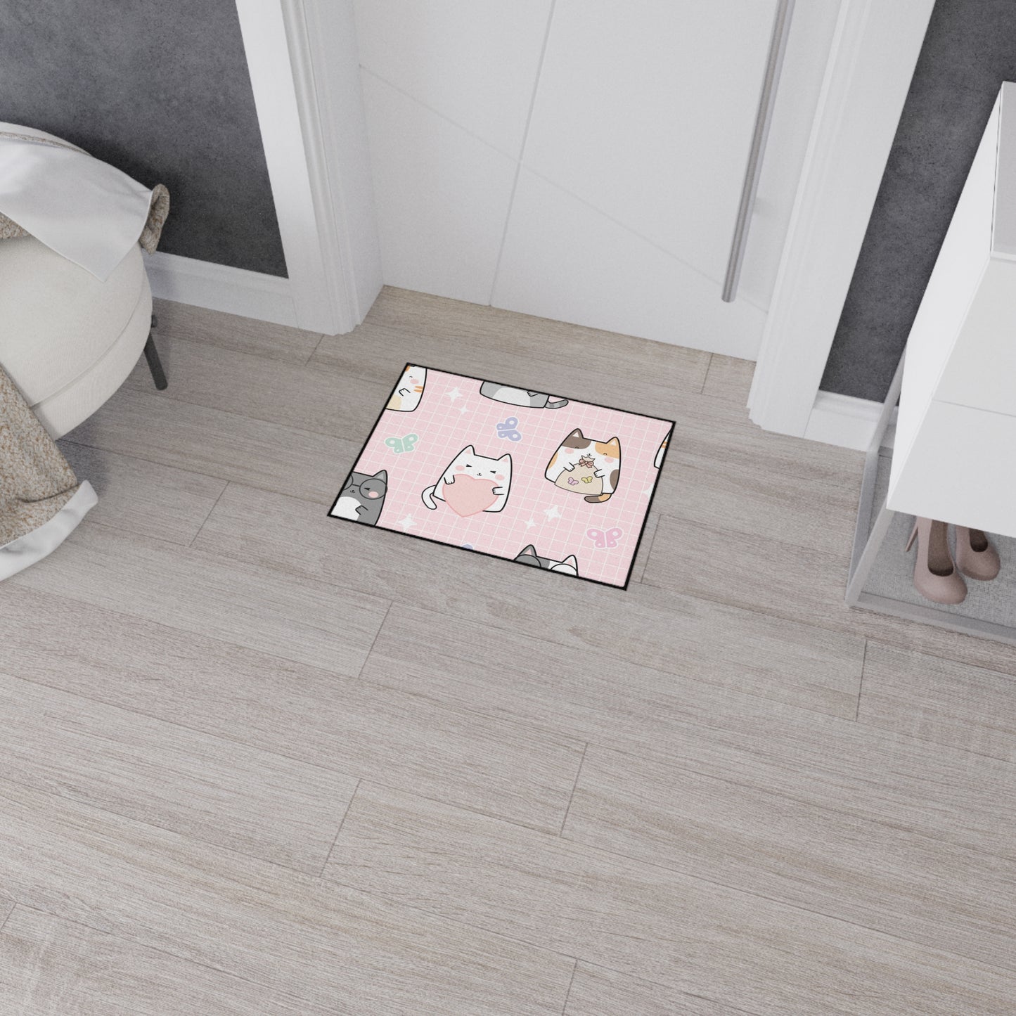 Cute Cat Pattern Heavy Duty Floor Mat