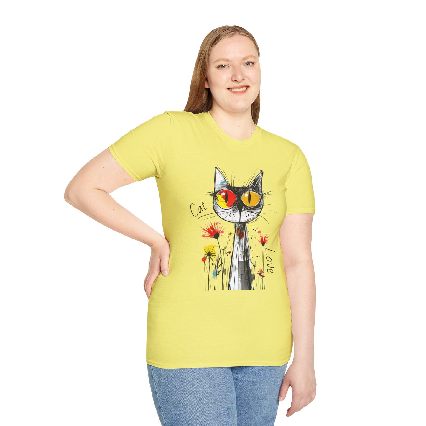 Cat Love Unisex Softstyle T-Shirt