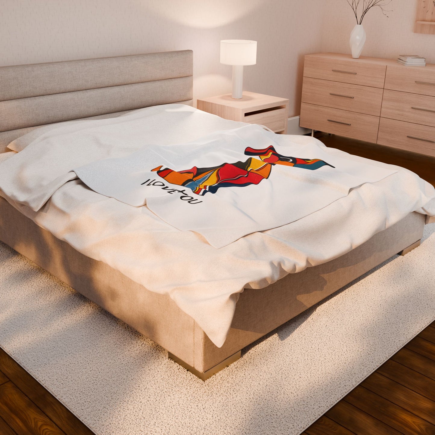 Pop Dog Love Velveteen Plush Blanket