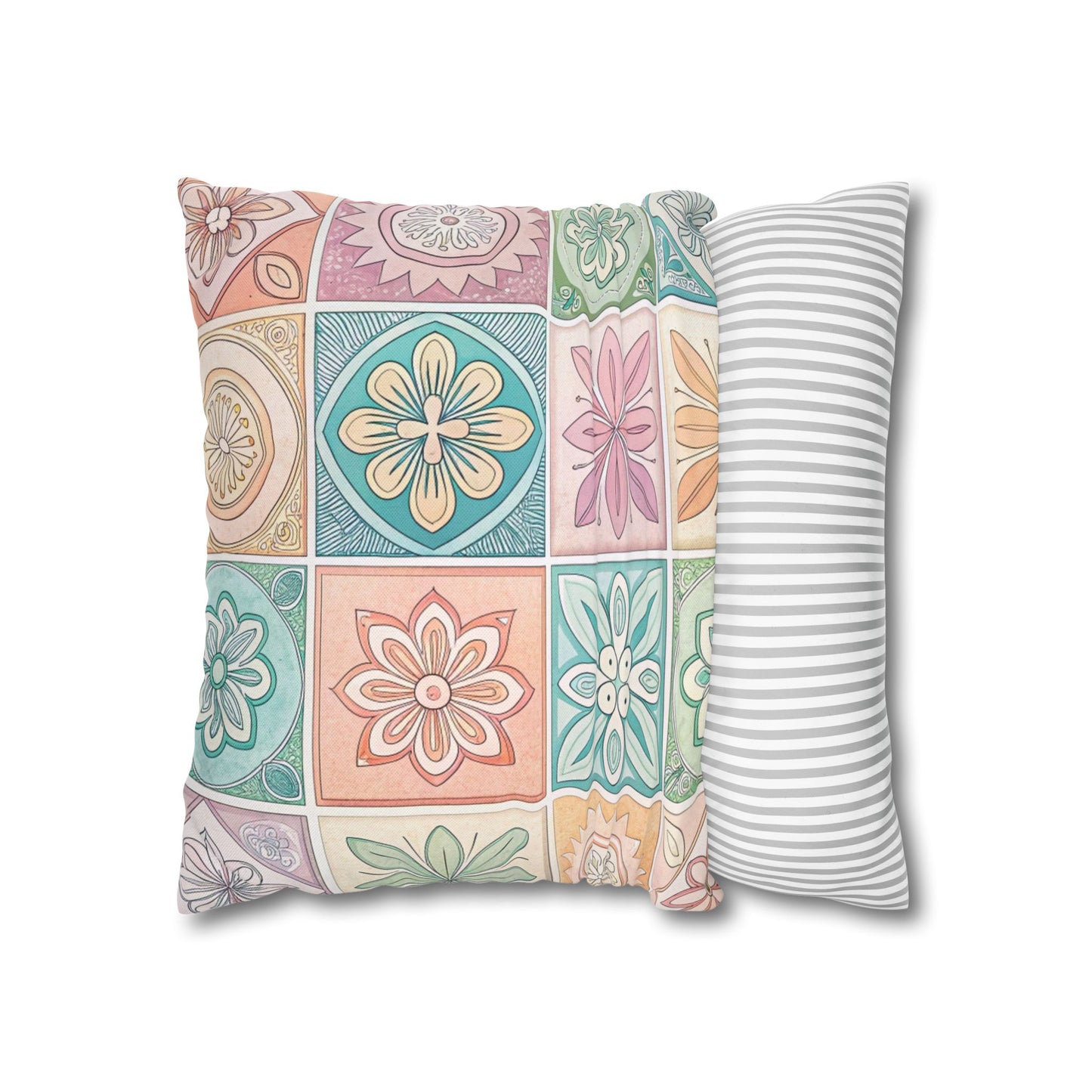 Boho Floral Pattern Pillowcase