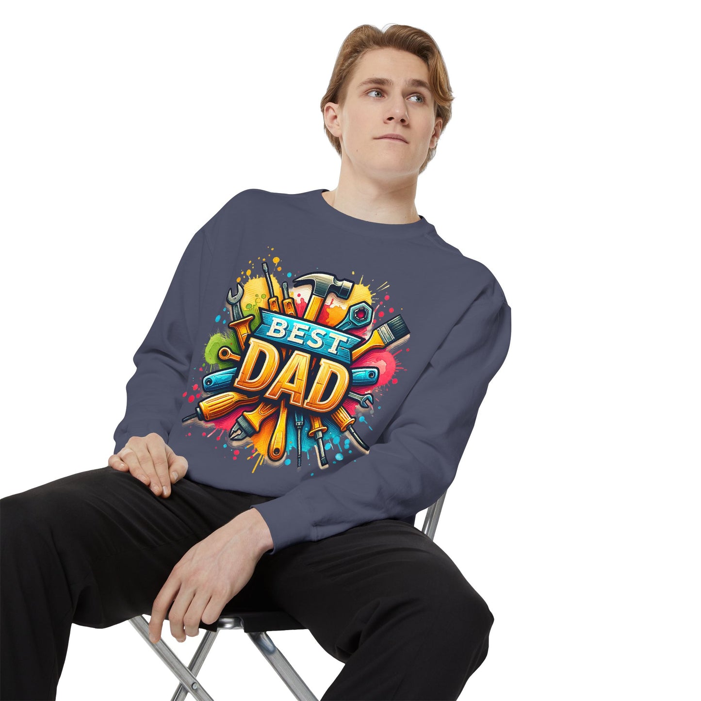 Best Dad Garment-Dyed Sweatshirt