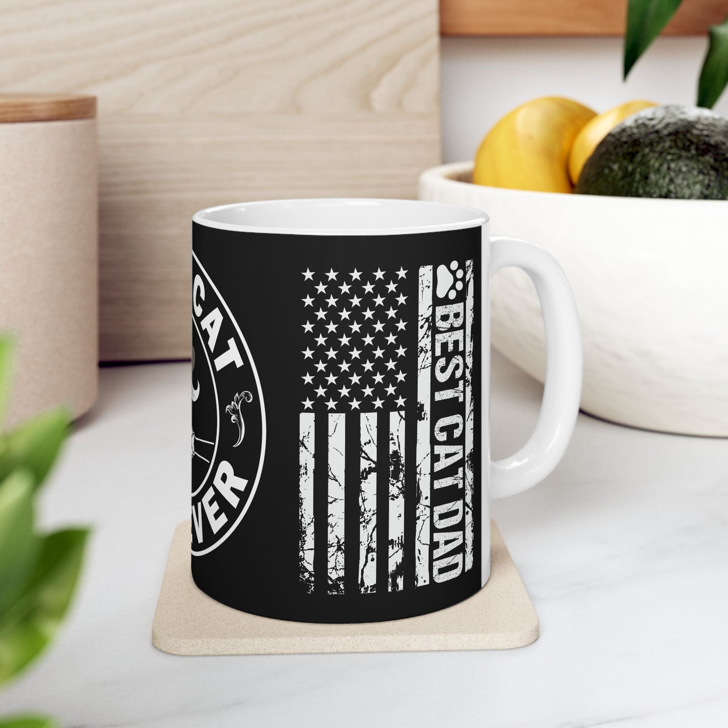 Best Cat Dad Ever Ceramic Mug