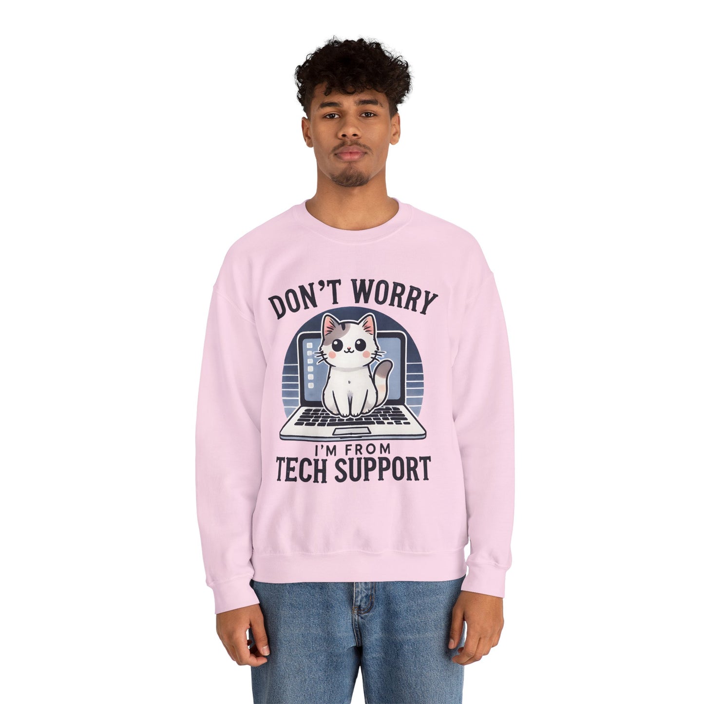 Cat Tech Support Crewneck Sweatshirt