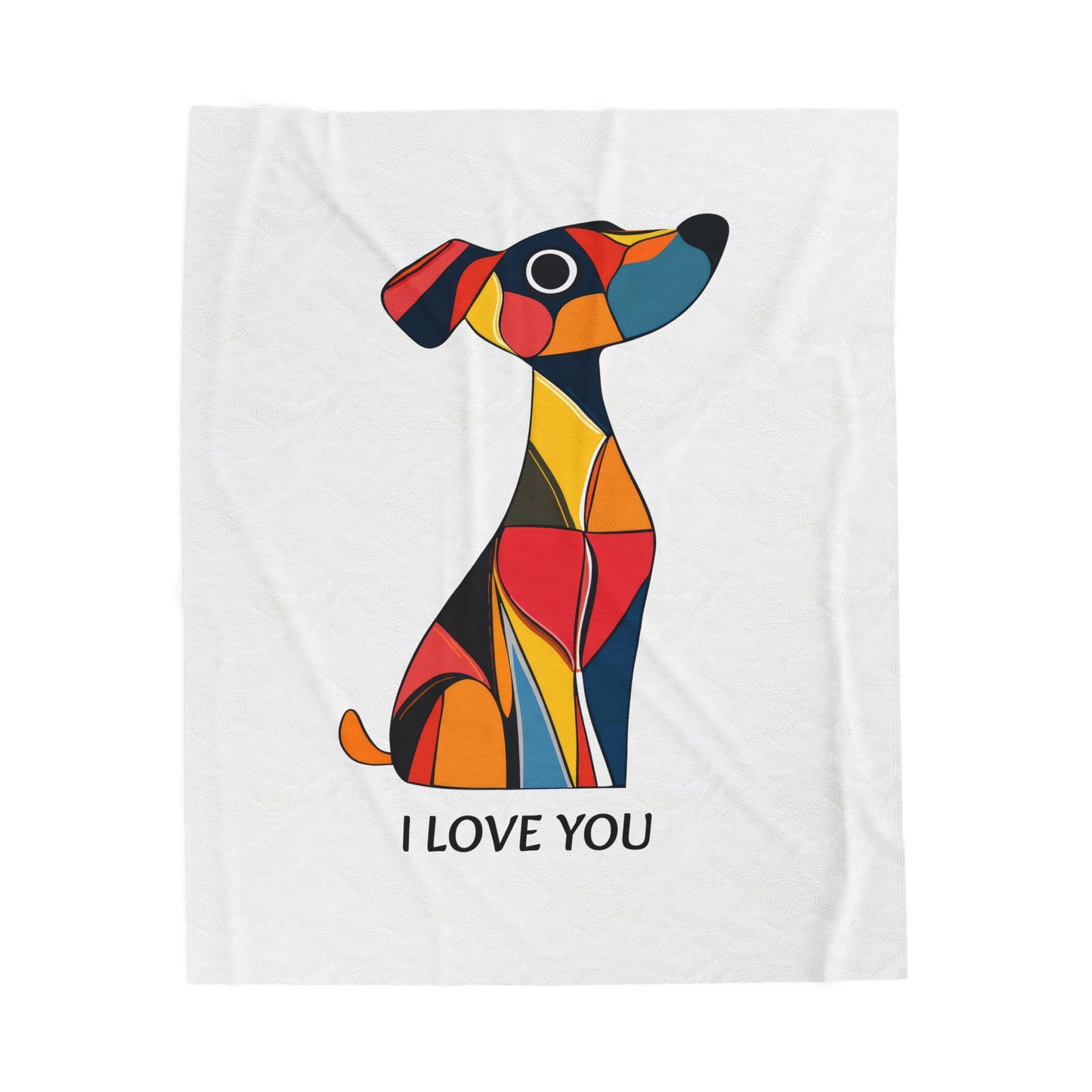 Pop Dog Love Velveteen Plush Blanket