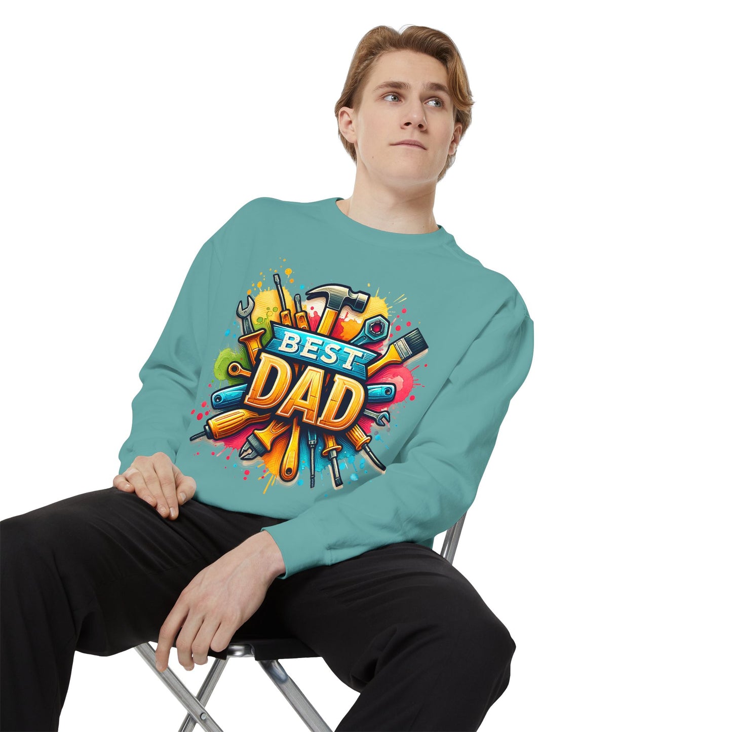 Best Dad Garment-Dyed Sweatshirt