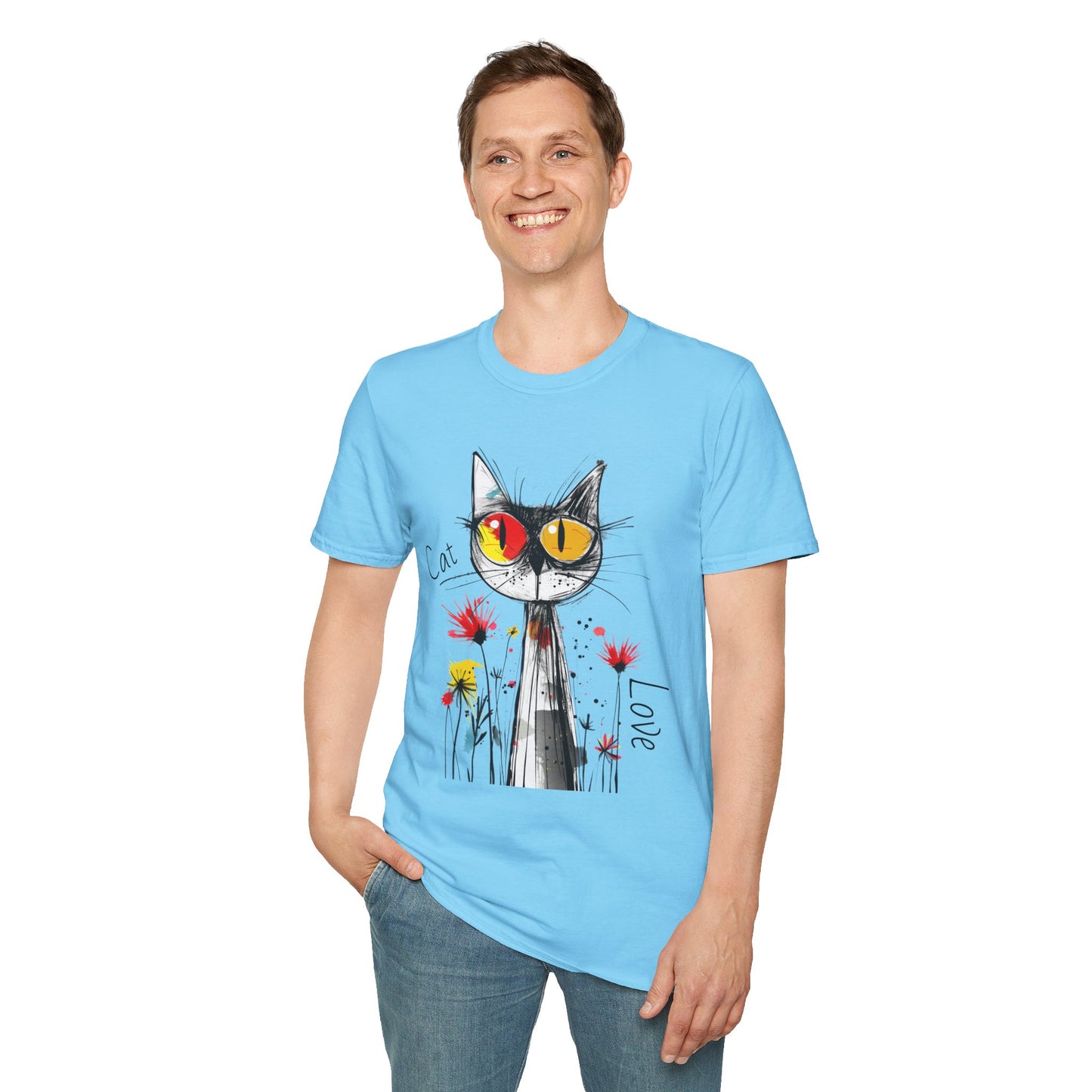 Cat Love Unisex Softstyle T-Shirt