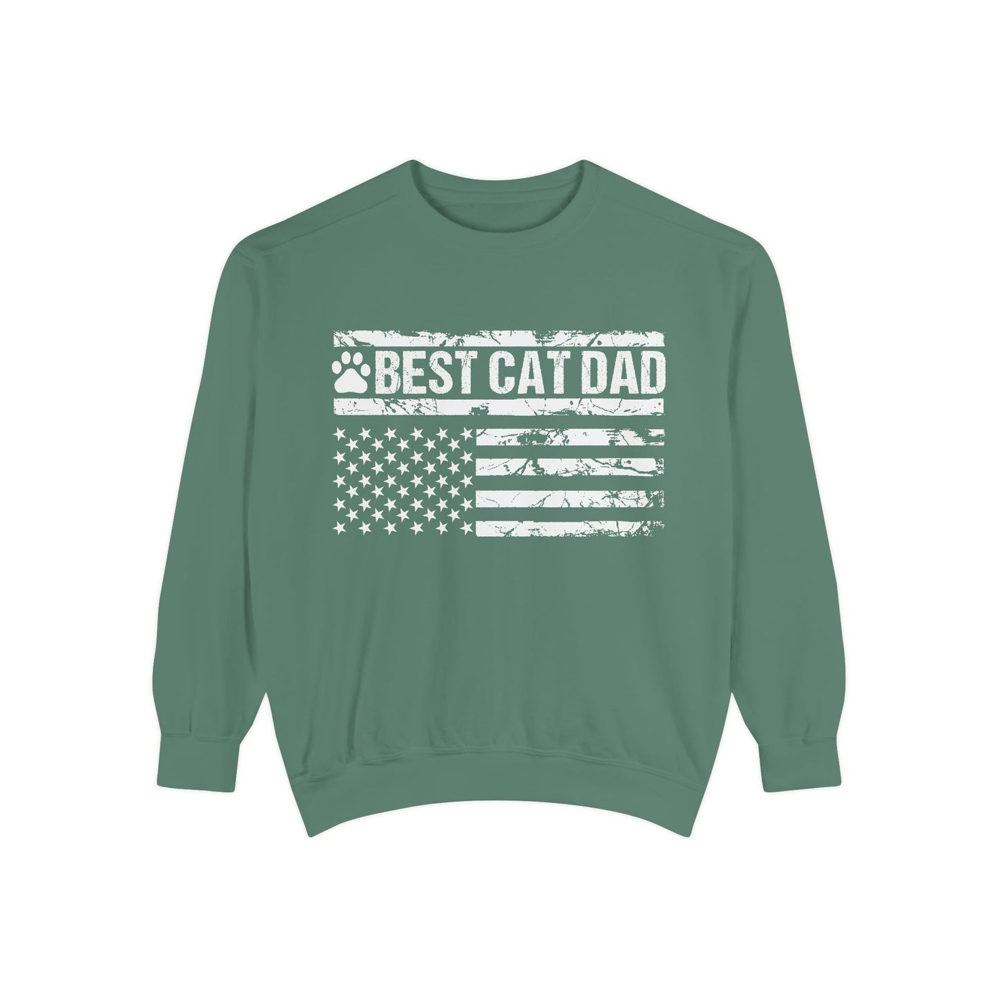 Best Cat Dad Unisex Garment-Dyed Sweatshirt