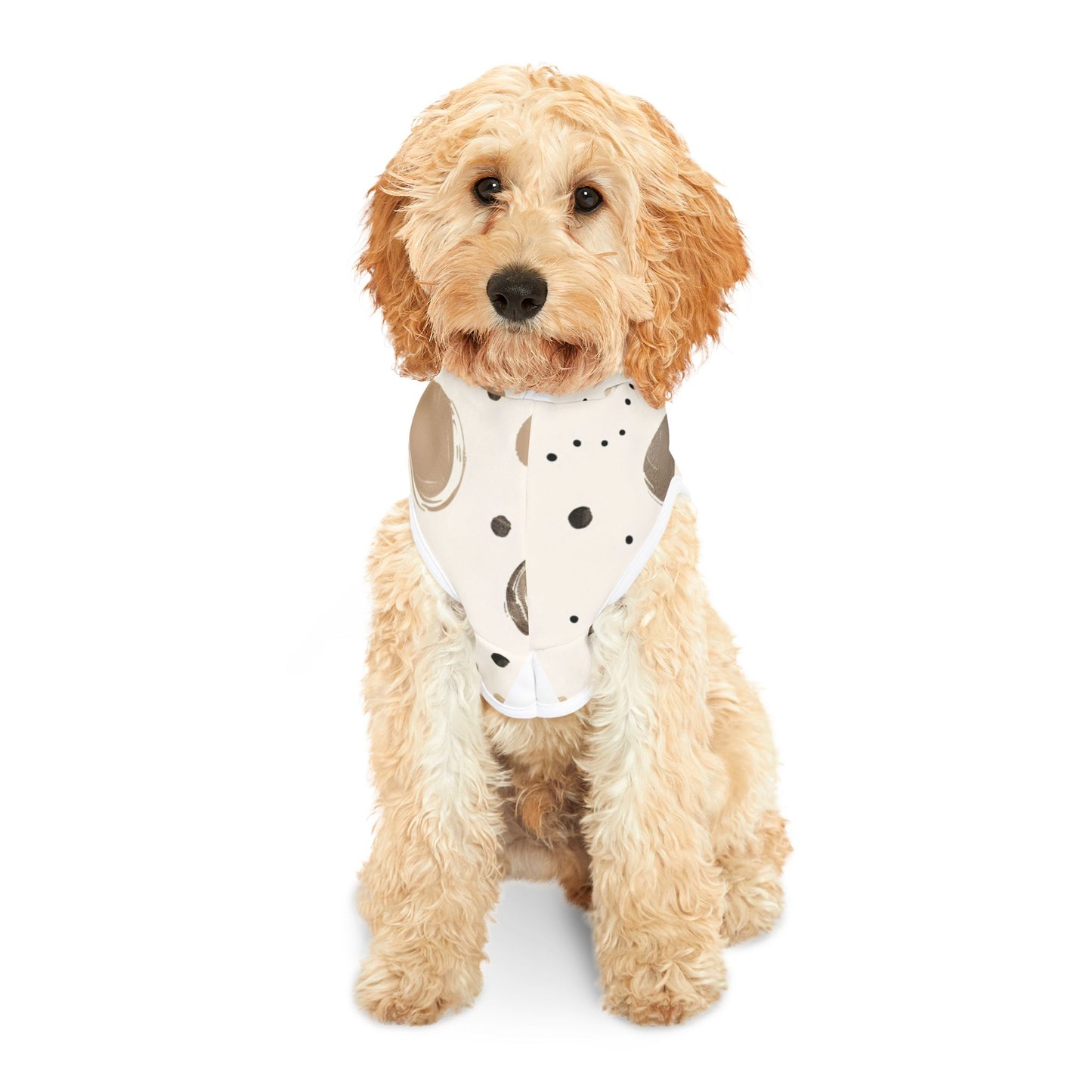 Stylish Pet Hoodie with Abstract Polka Dot Design