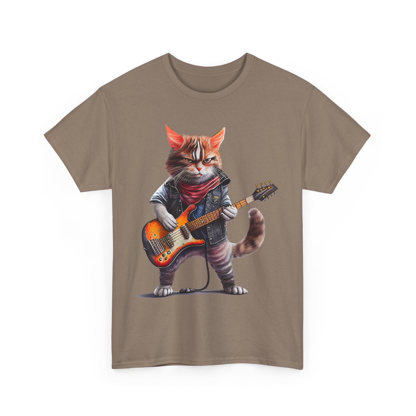 Rockstar Cat Unisex Heavy Cotton Tee
