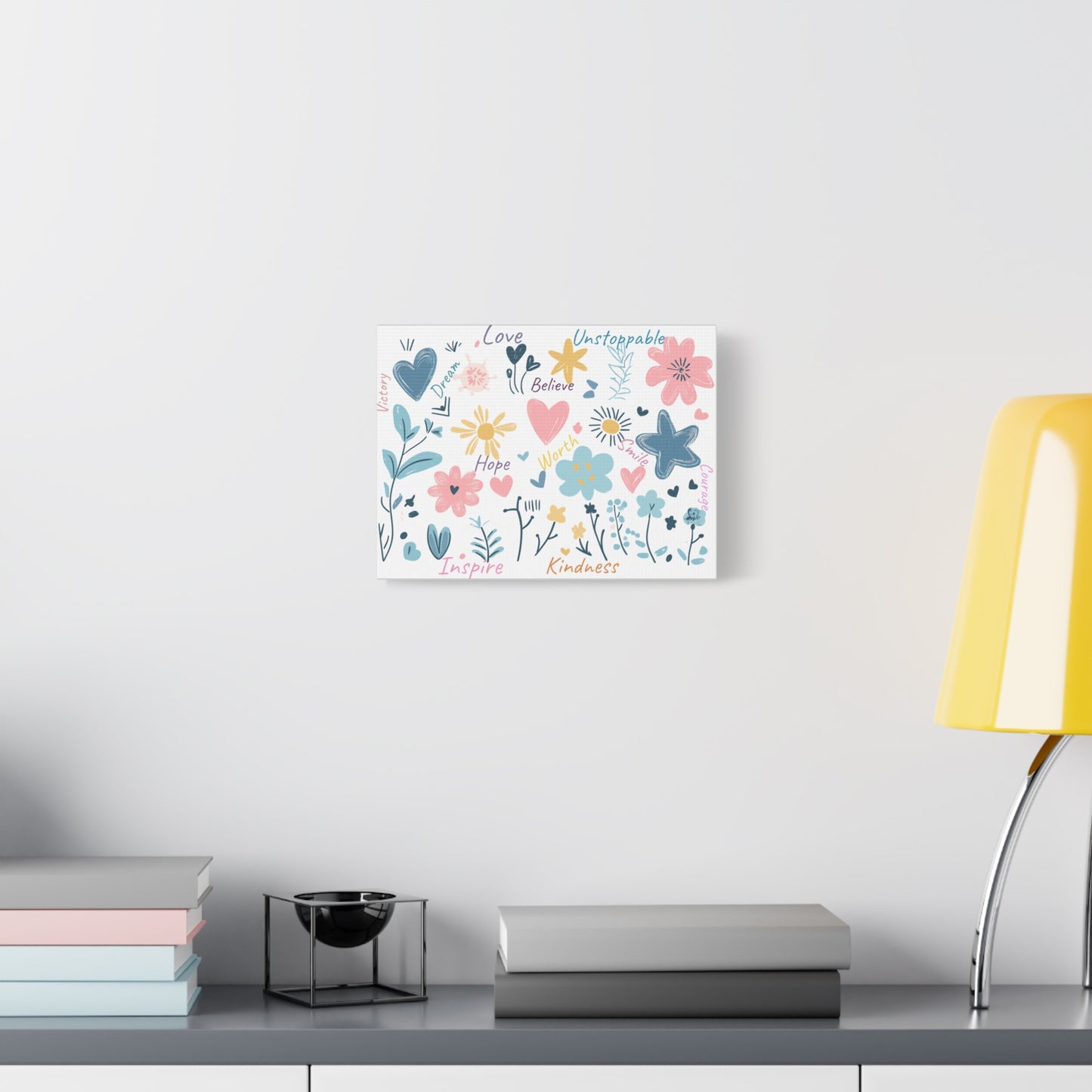 Motivational Floral Canvas Wall Art