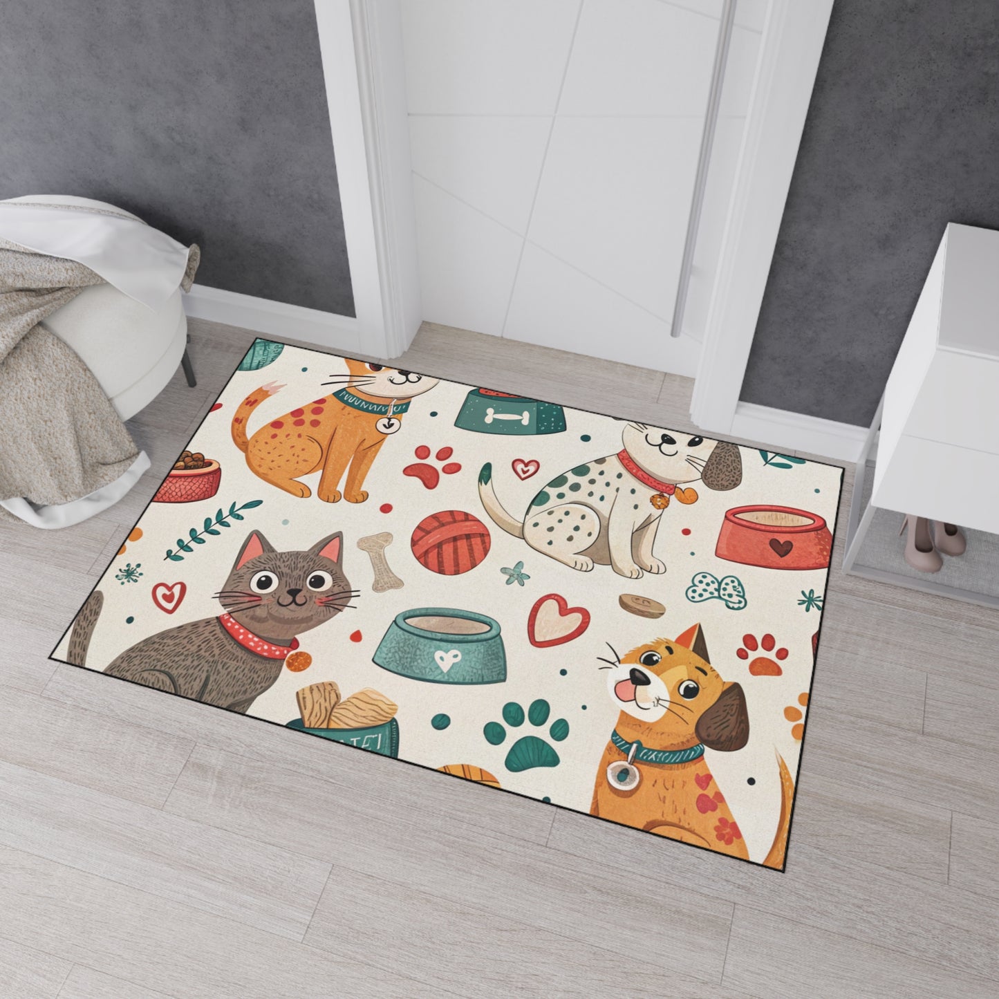 Cute Pet Themed Heavy Duty Floor Mat