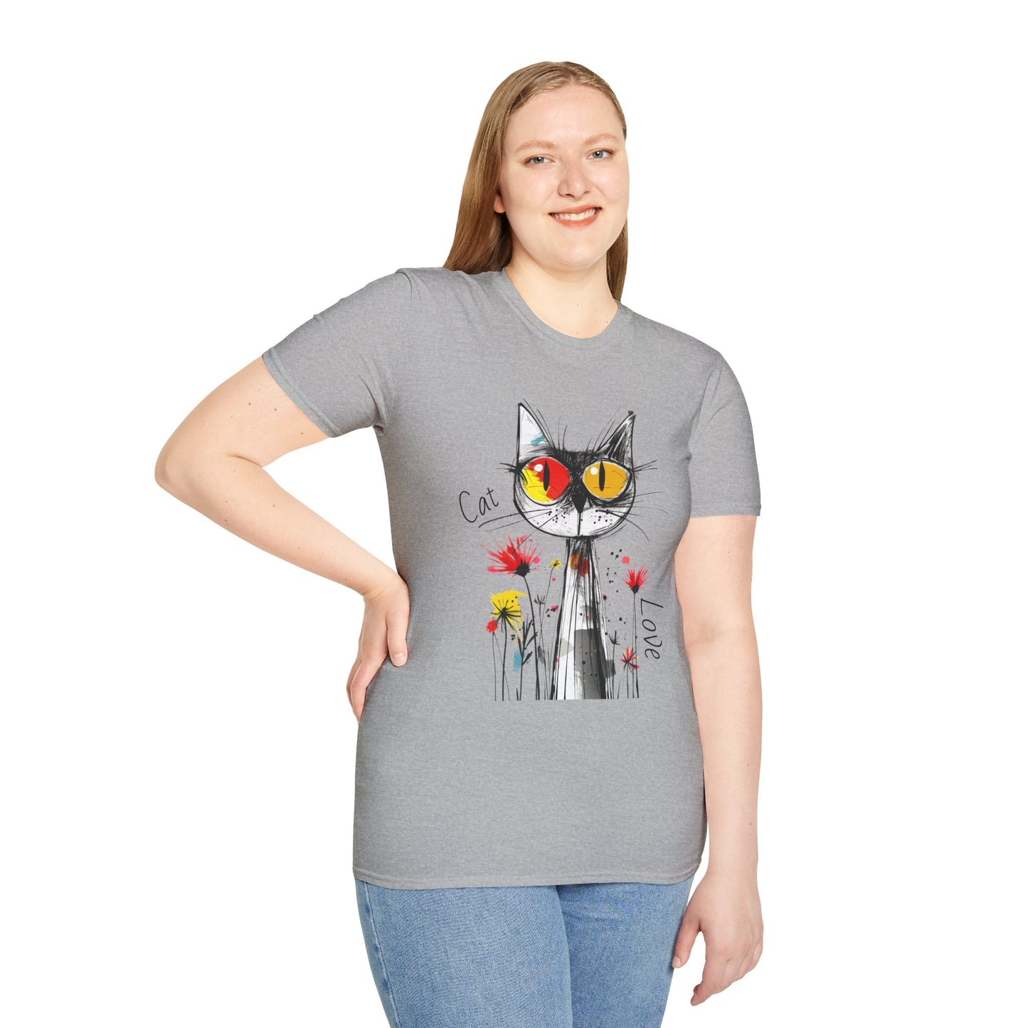 Cat Love Unisex Softstyle T-Shirt