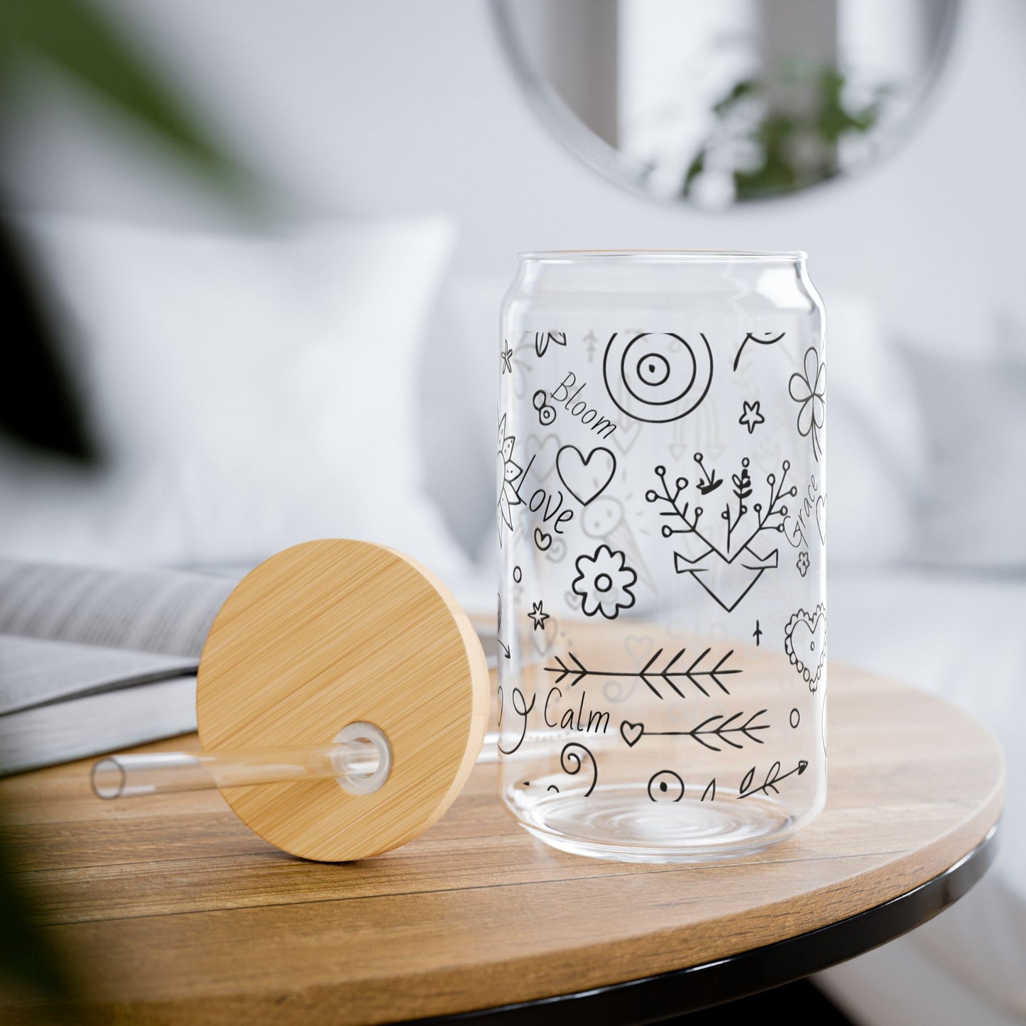 Arrows, stars, love Glass