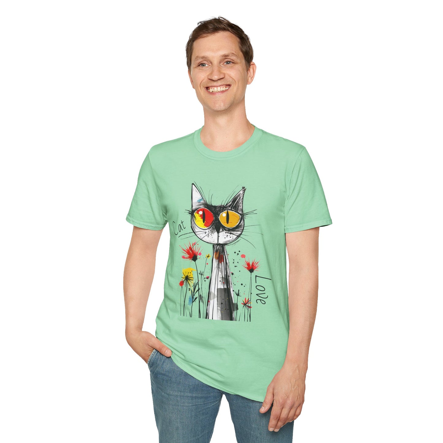 Cat Love Unisex Softstyle T-Shirt