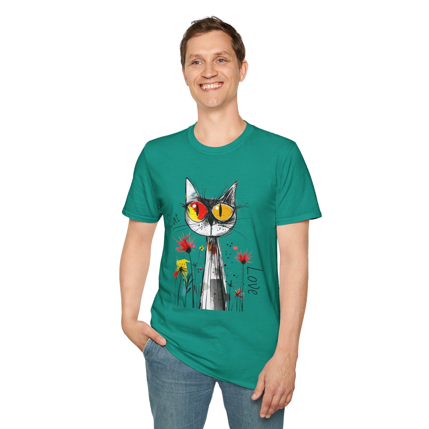 Cat Love Unisex Softstyle T-Shirt