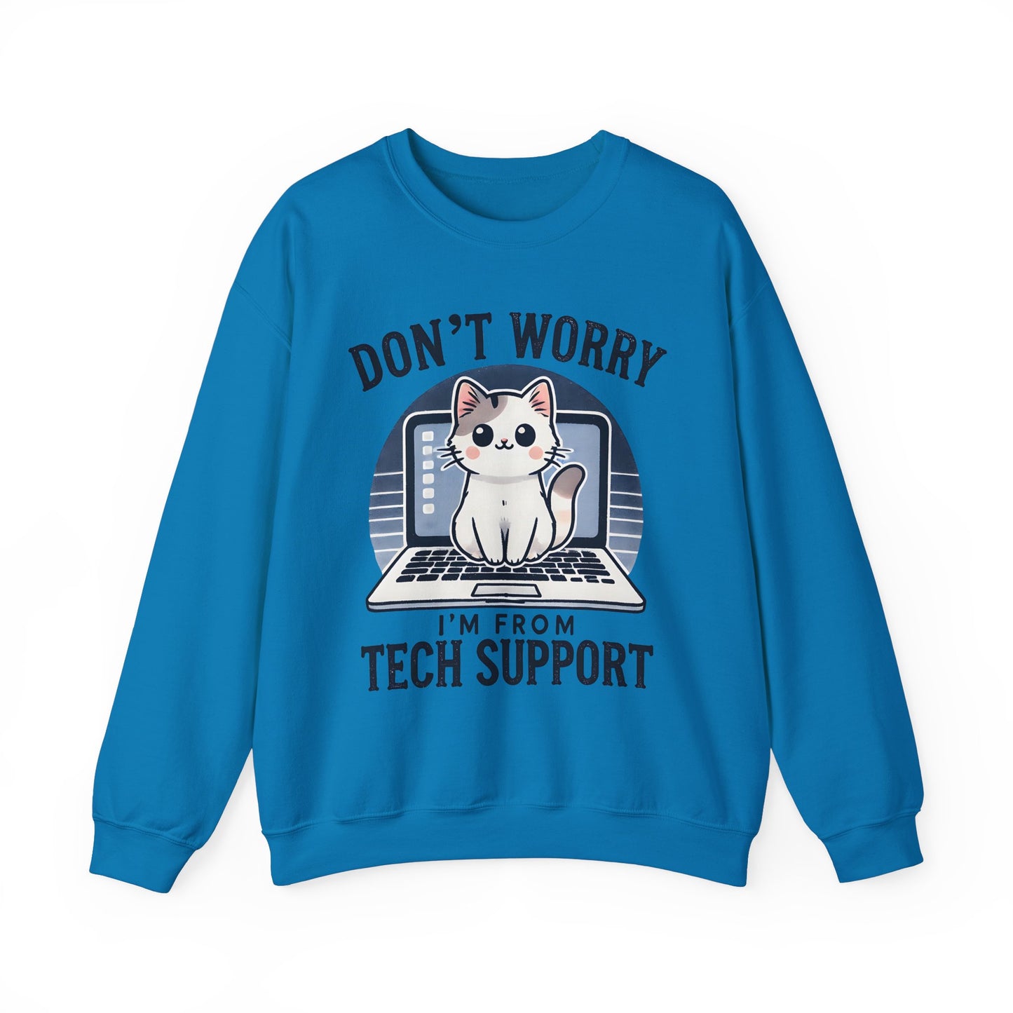 Cat Tech Support Crewneck Sweatshirt