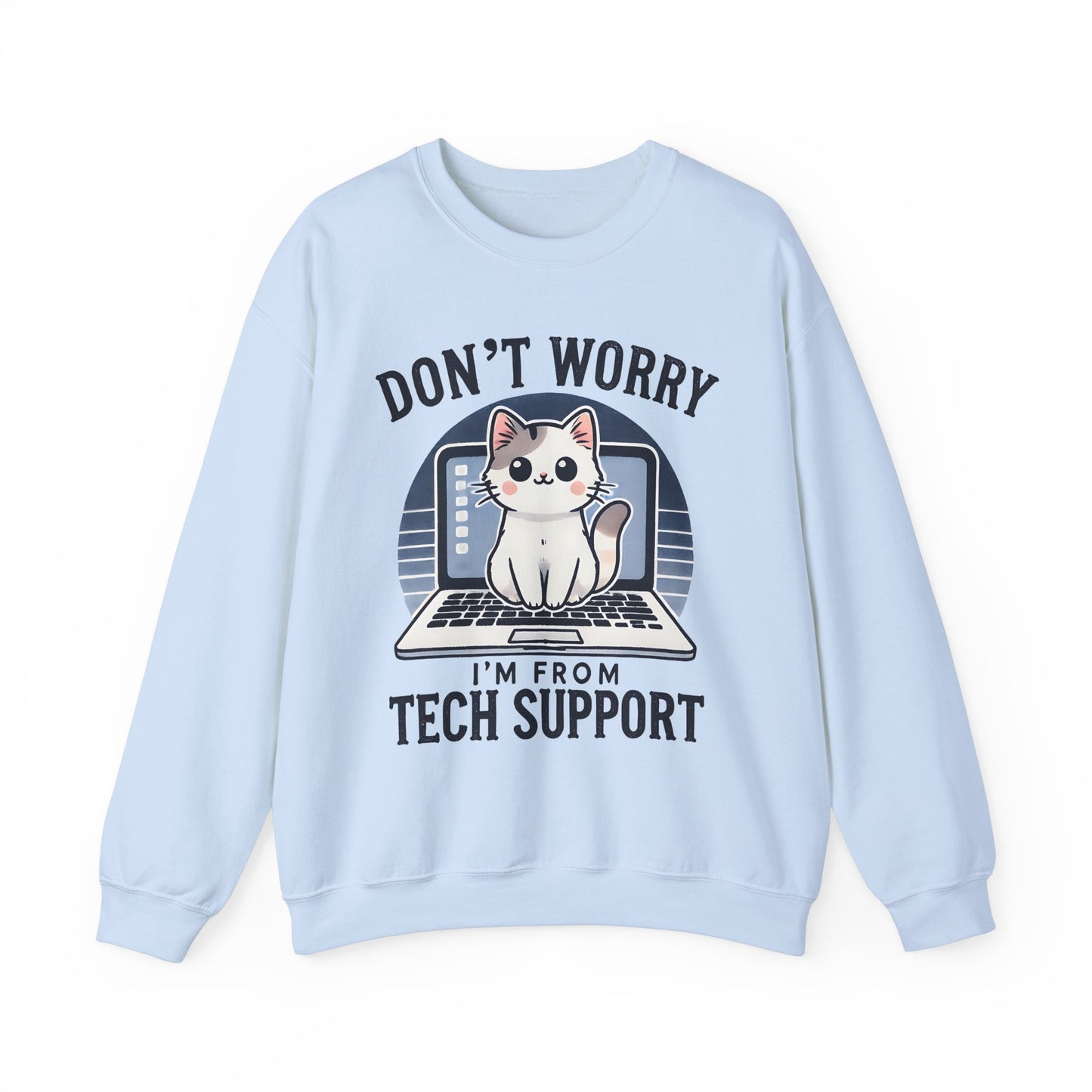 Cat Tech Support Crewneck Sweatshirt