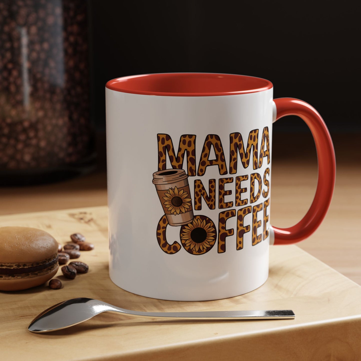 Mama Needs Coffee Accent Mug