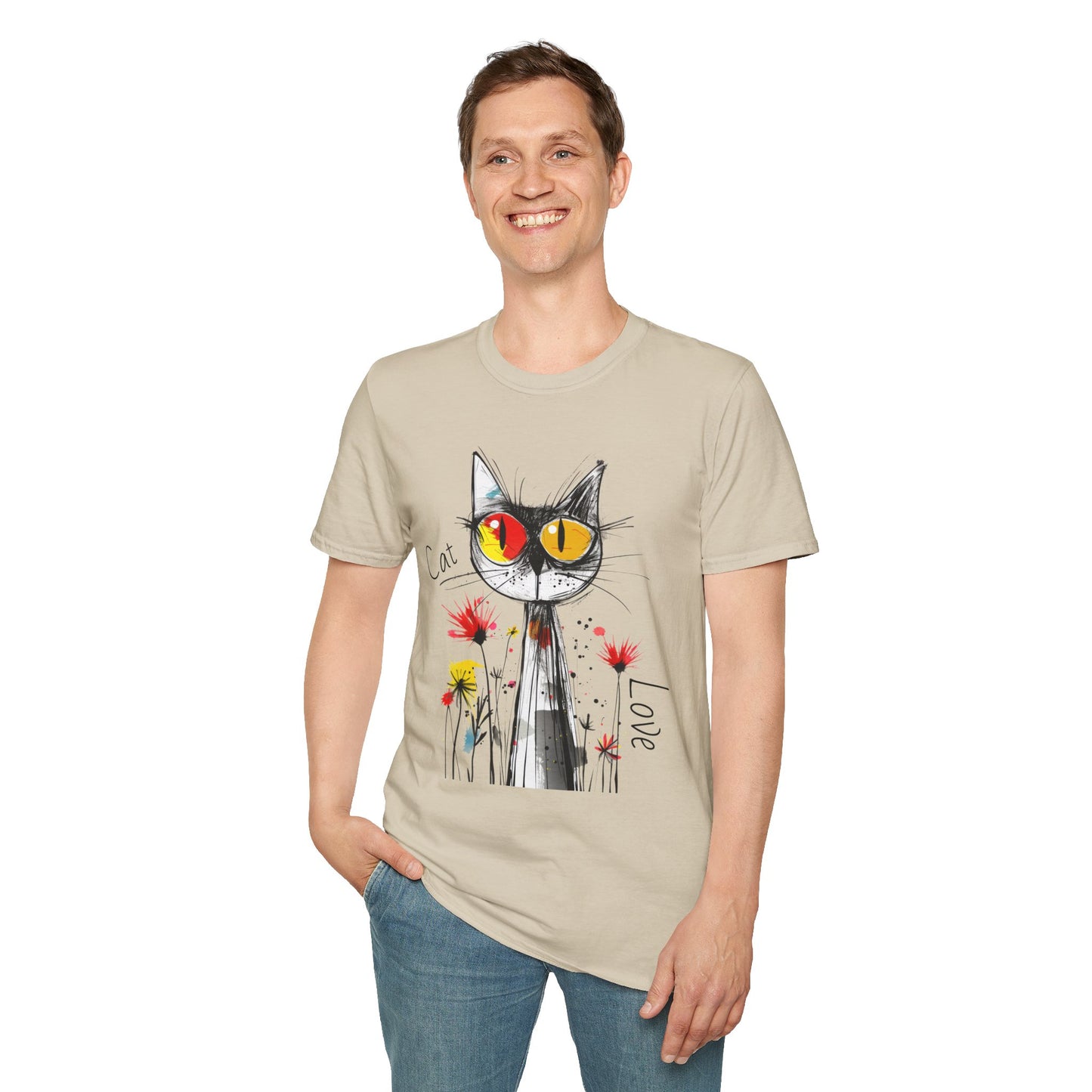 Cat Love Unisex Softstyle T-Shirt