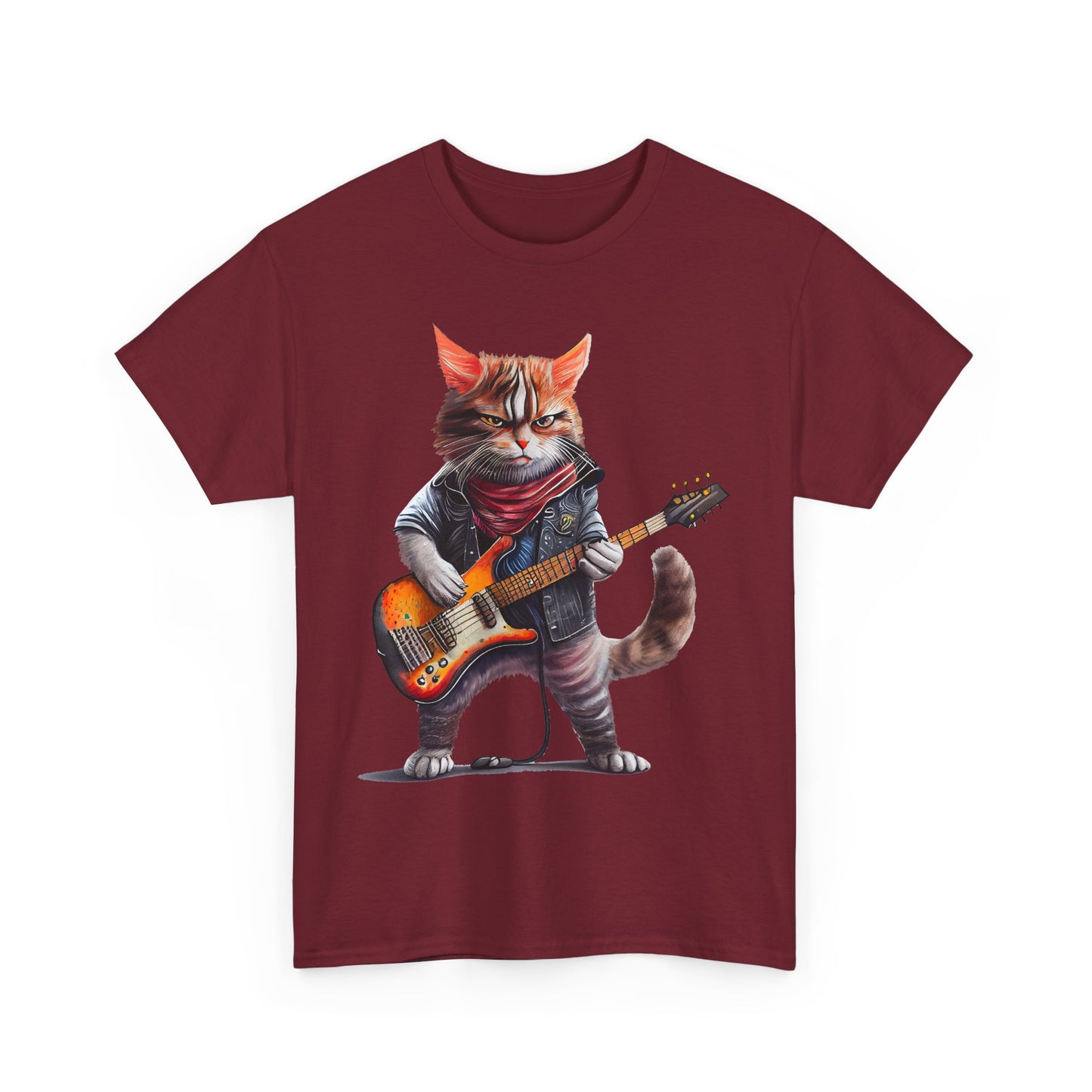 Rockstar Cat Unisex Heavy Cotton Tee
