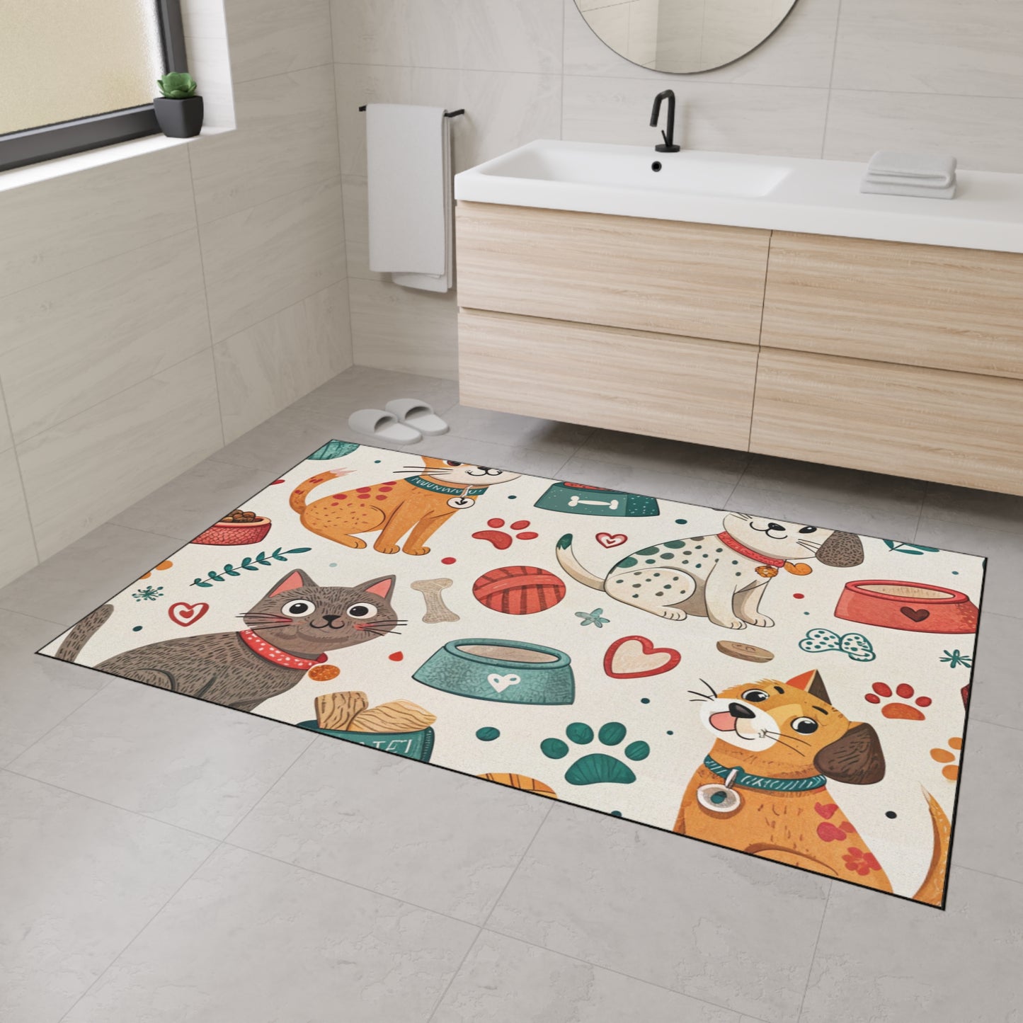 Cute Pet Themed Heavy Duty Floor Mat