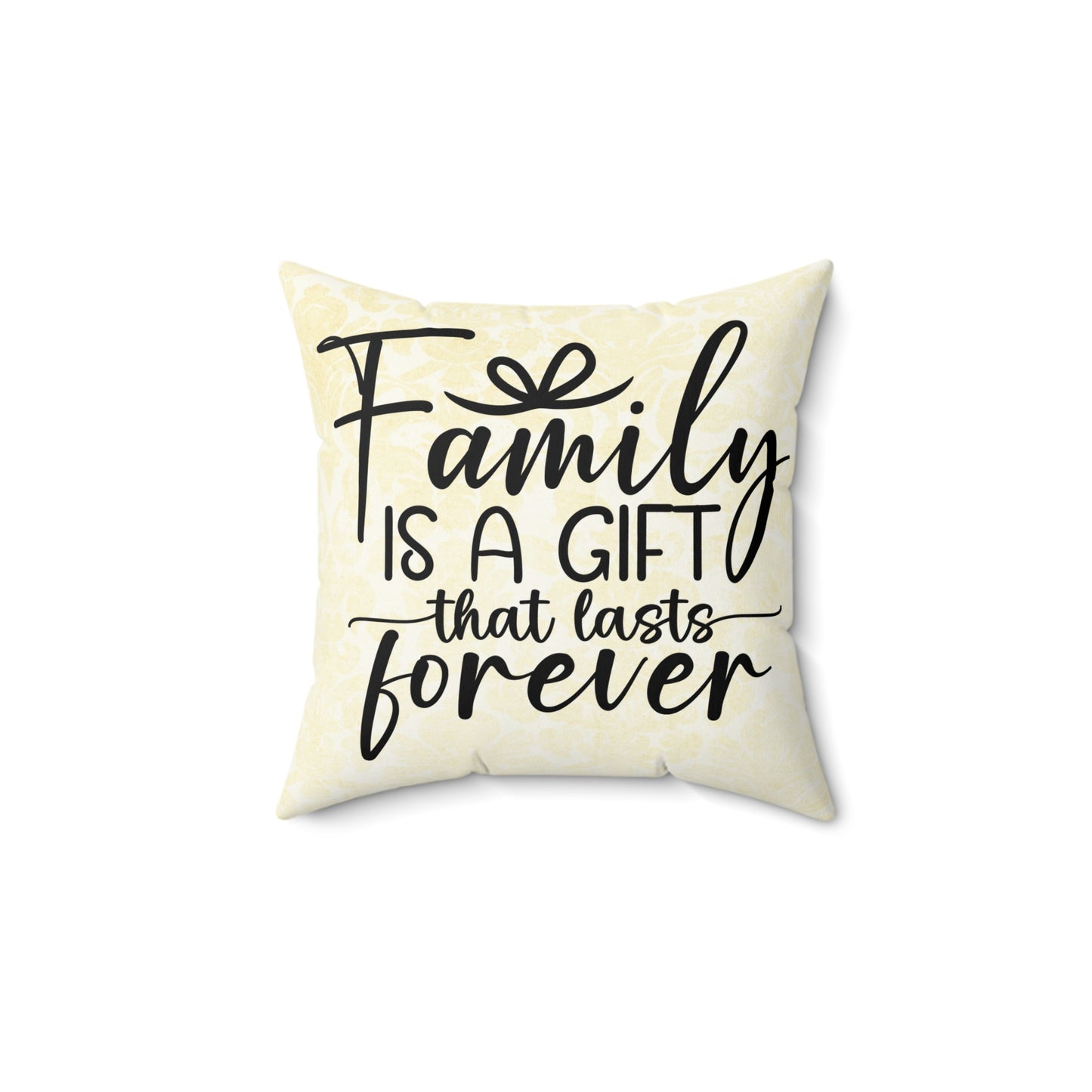 Family Quote Spun Polyester Square Pillow