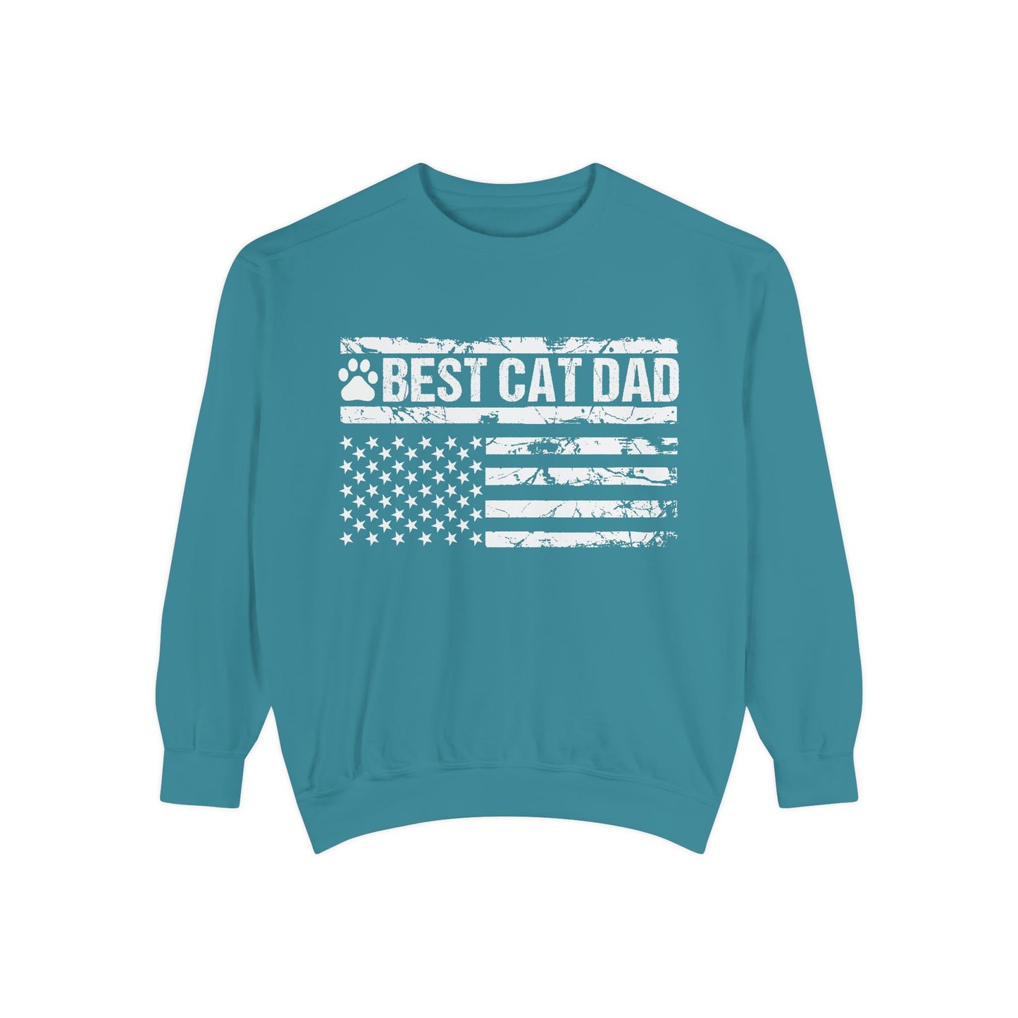 Best Cat Dad Unisex Garment-Dyed Sweatshirt
