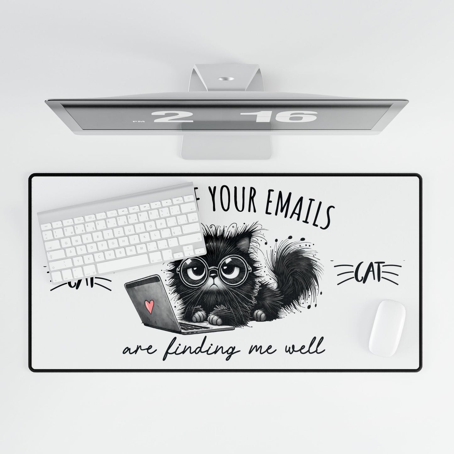 Playful Cat Desk Mat