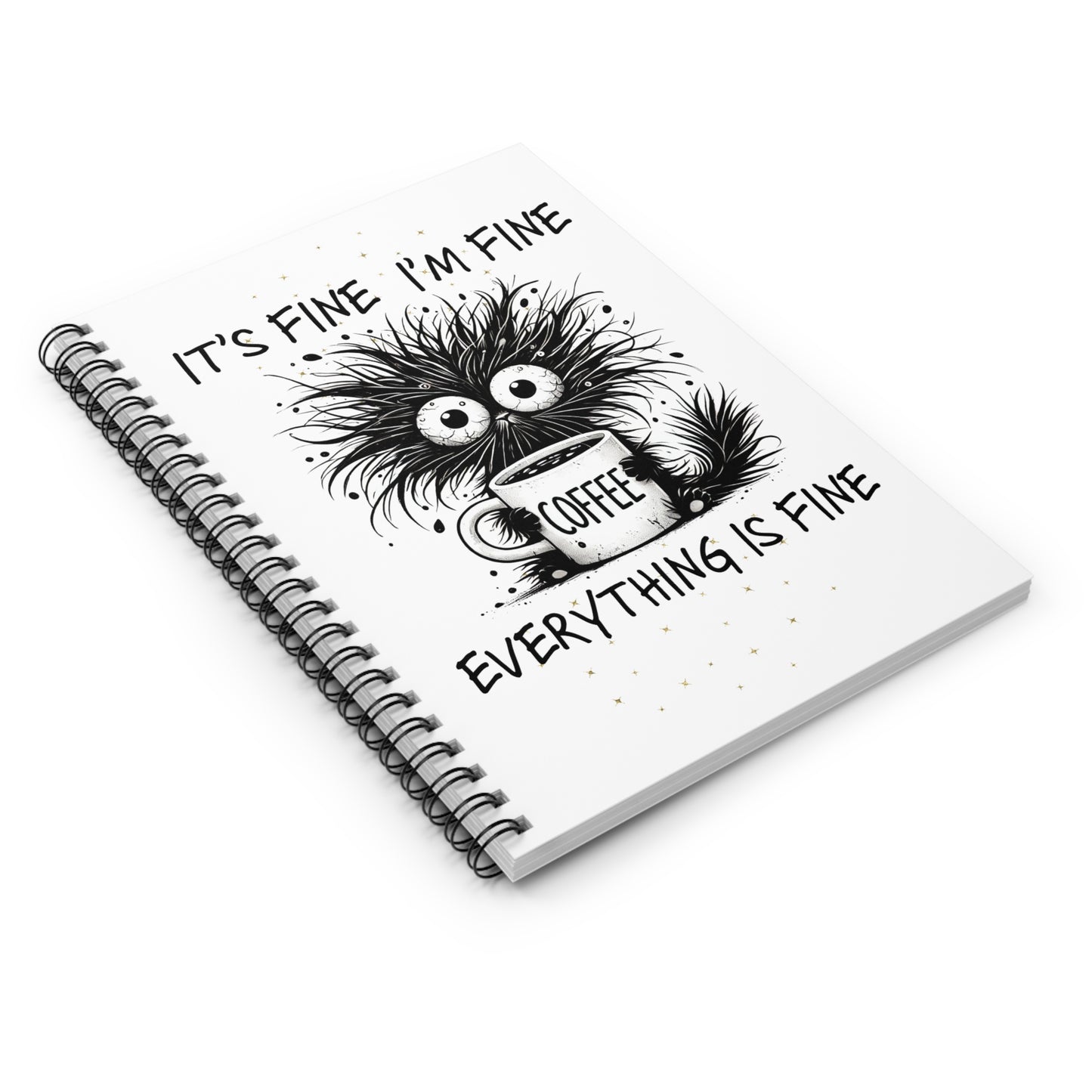 Funny Coffee-Themed Spiral Notebook