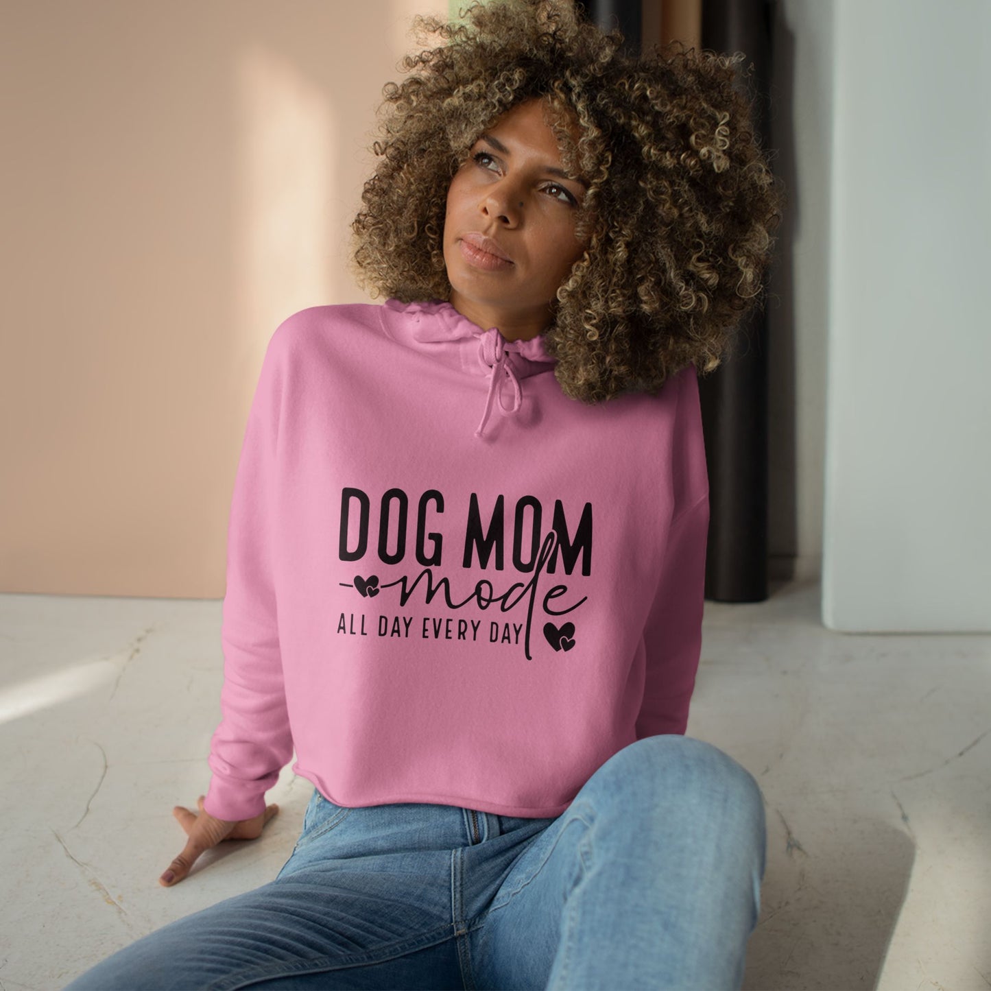 Dog Mom Mode Crop Hoodie