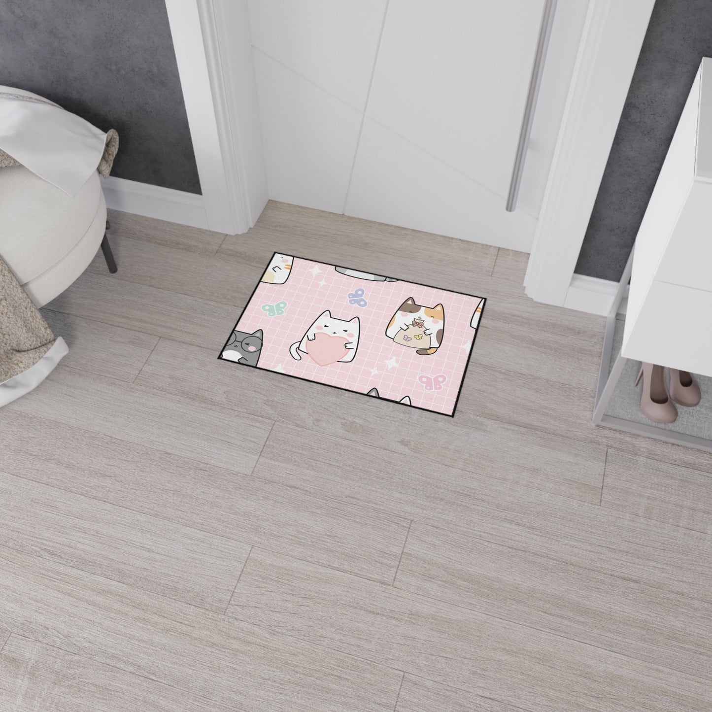 Cute Cat Pattern Heavy Duty Floor Mat