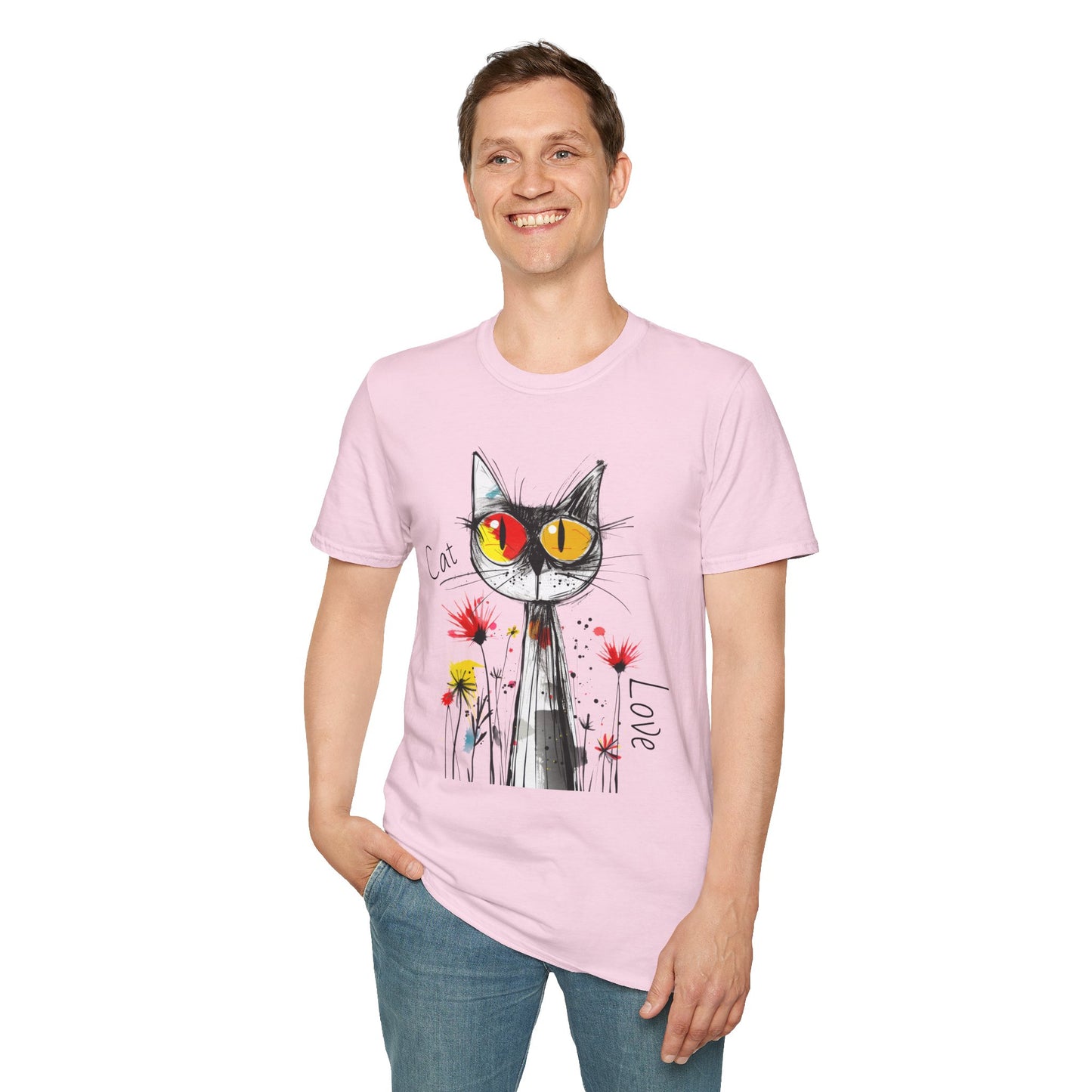 Cat Love Unisex Softstyle T-Shirt