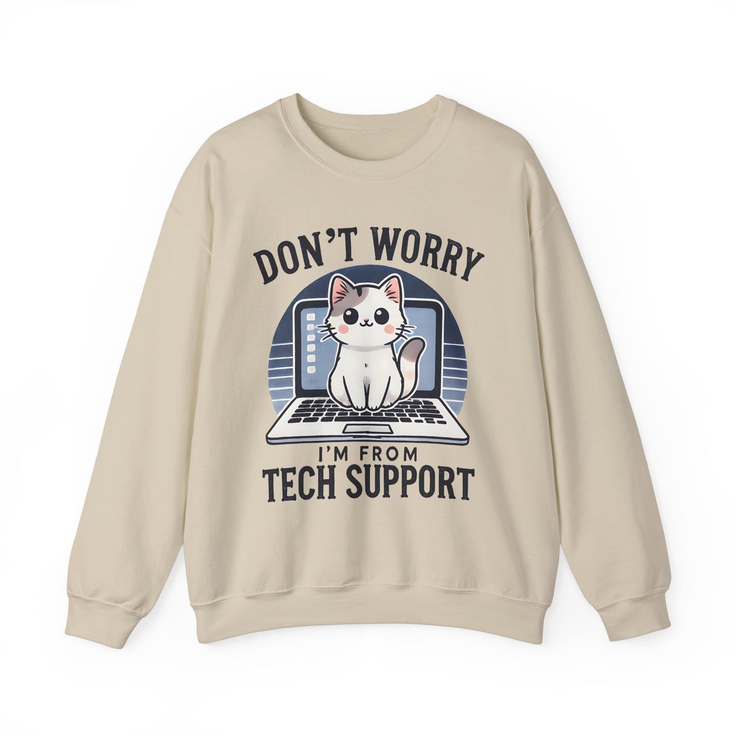 Cat Tech Support Crewneck Sweatshirt