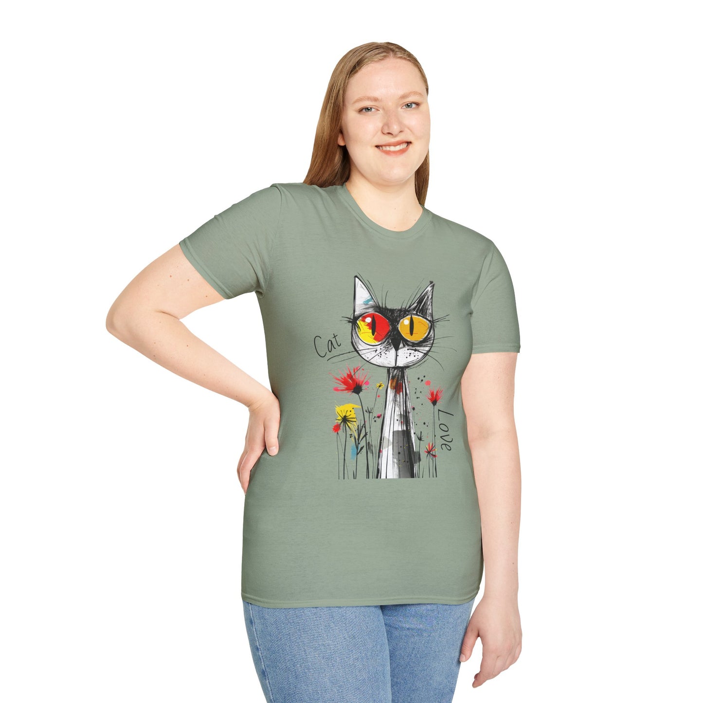 Cat Love Unisex Softstyle T-Shirt